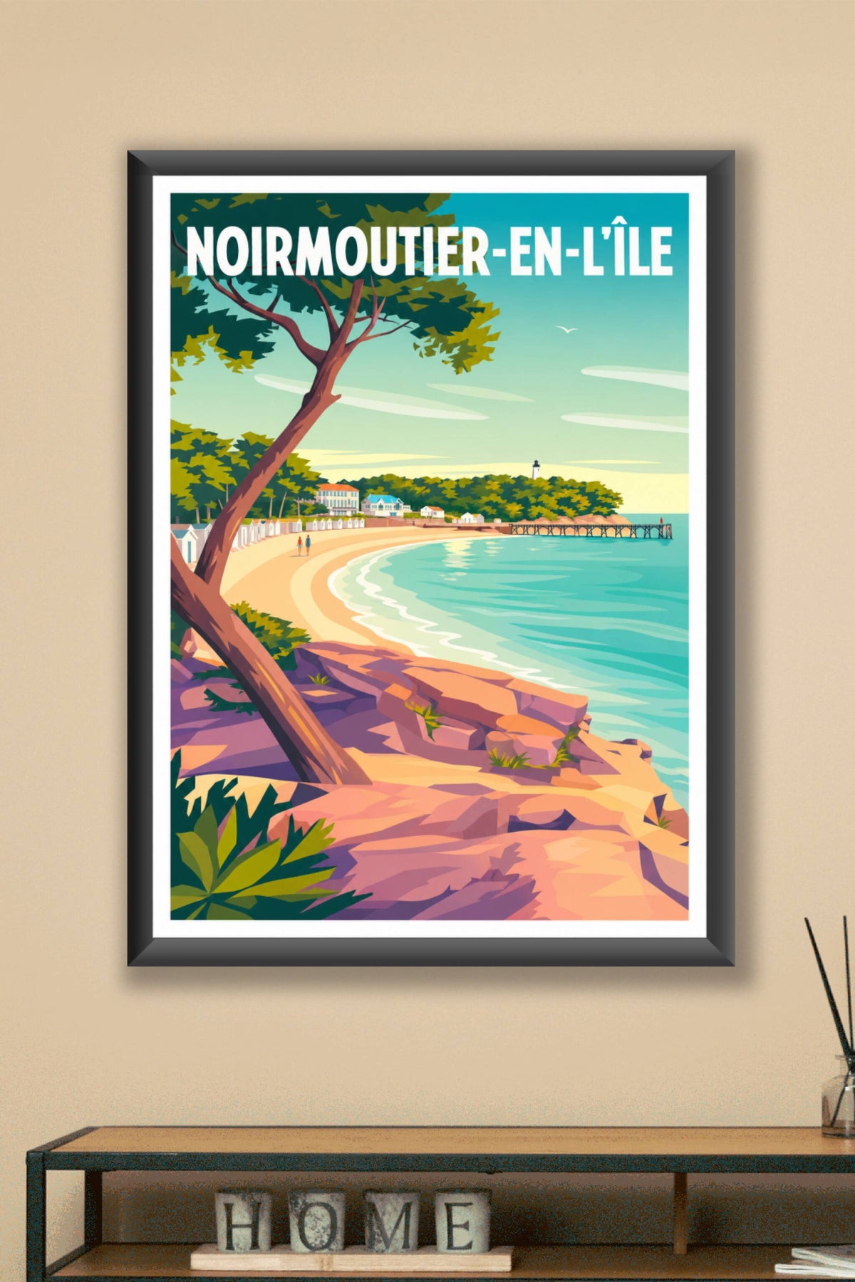 Affiche de Noirmoutier-en-l'Île, poster plage des Dames