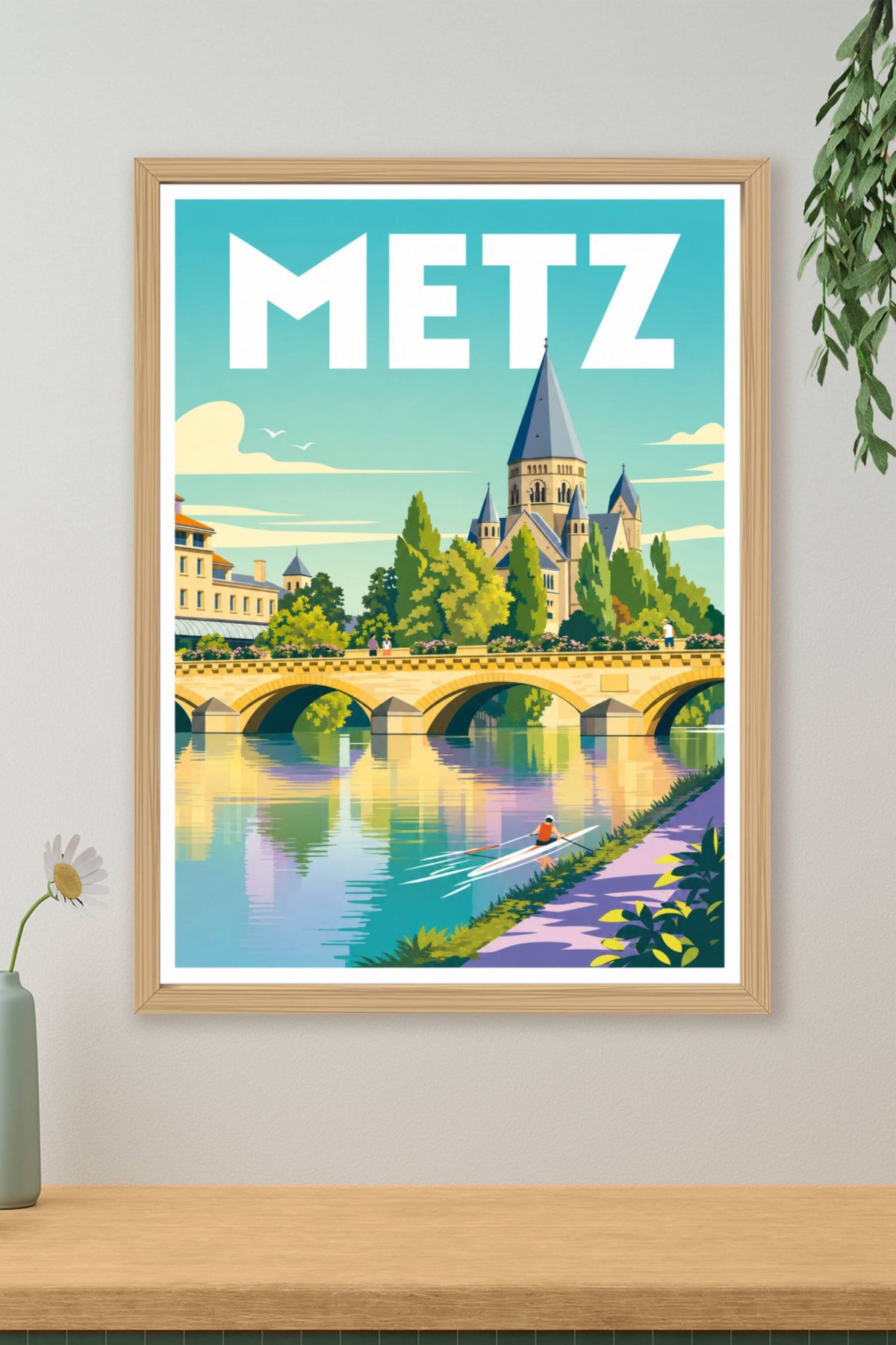 Affiche de Metz, poster Temple Neuf