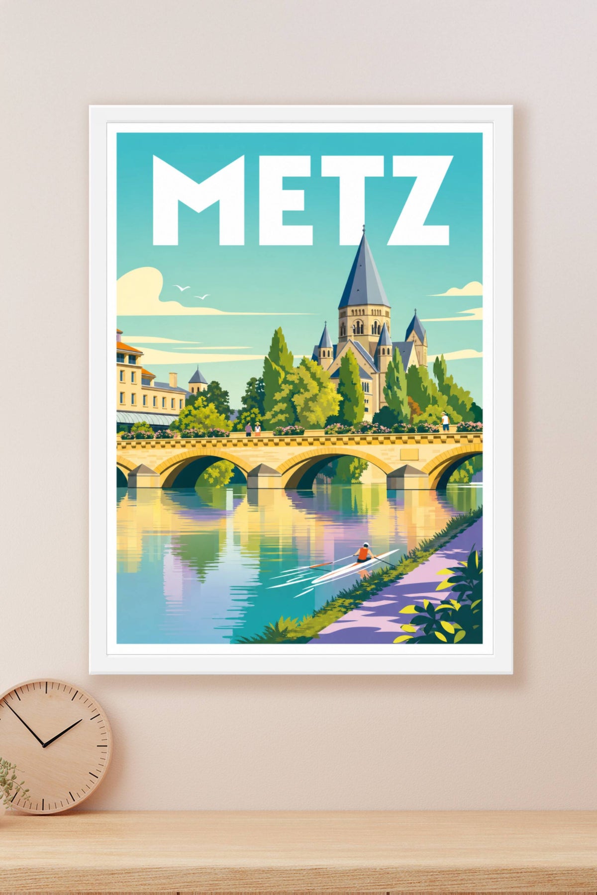 Affiche de Metz, poster Temple Neuf