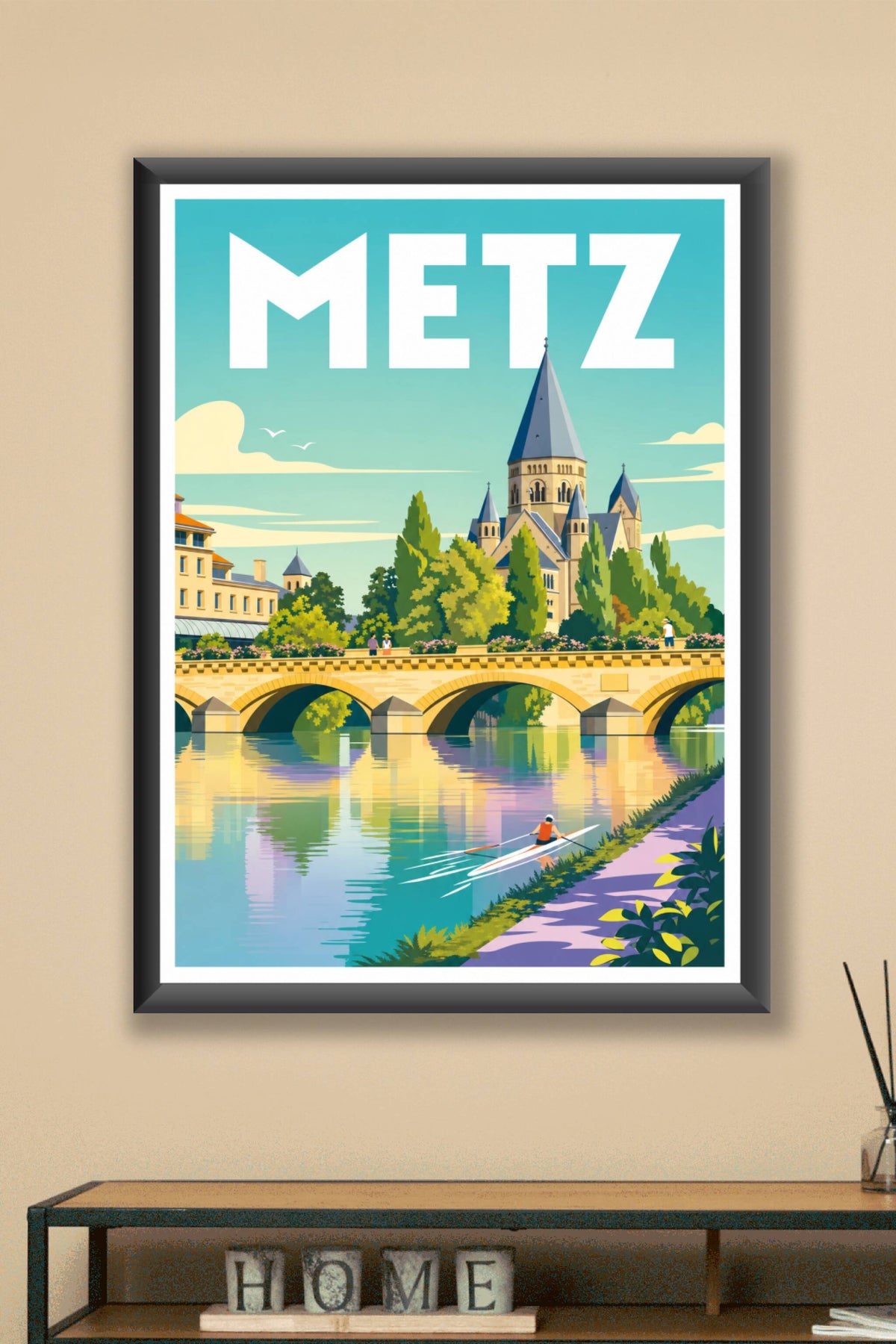 Affiche de Metz, poster Temple Neuf