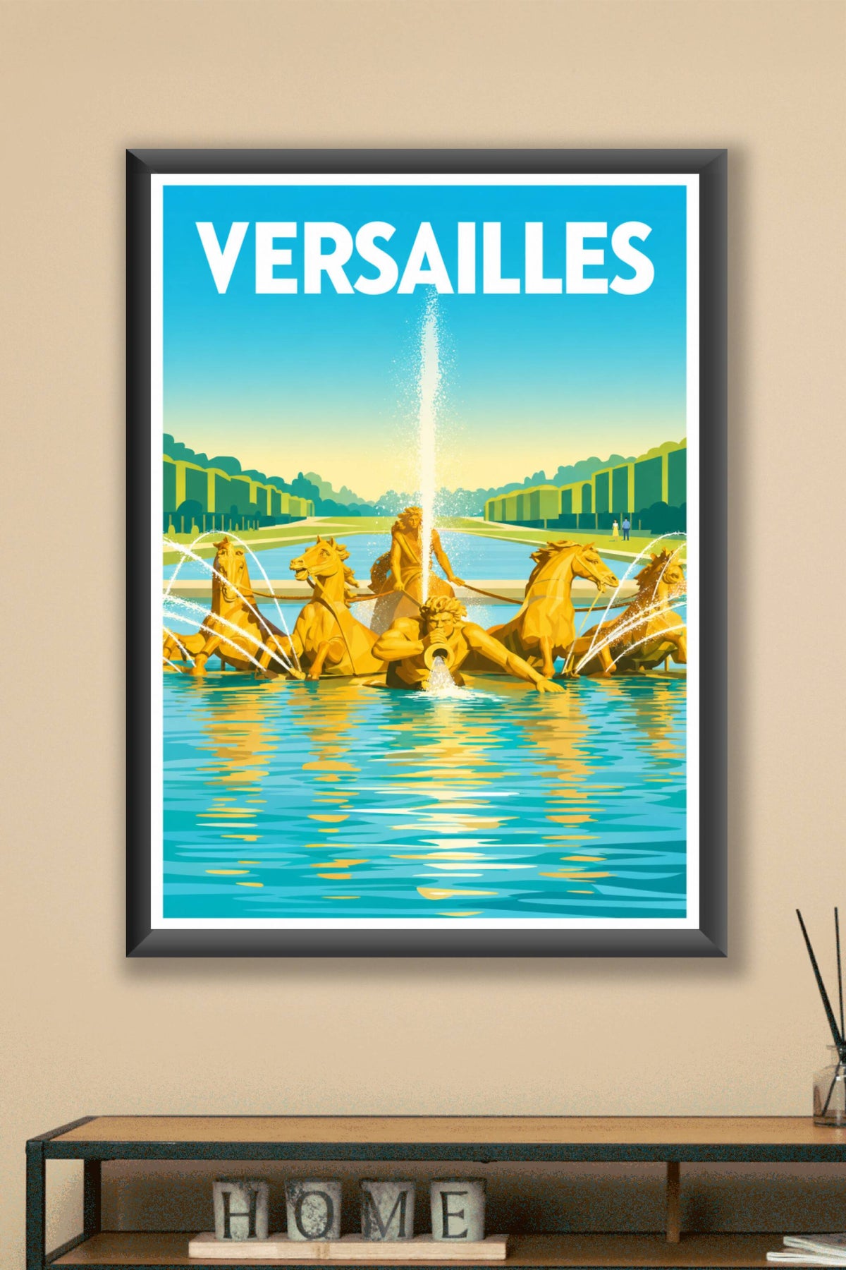 Affiche de Versailles, poster bassin d'Apollon