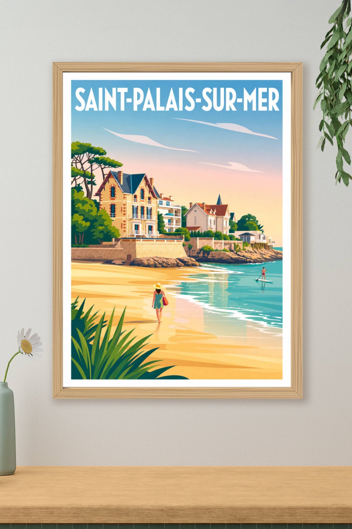 Affiche de Saint-Palais-sur-Mer, poster villas de la côte