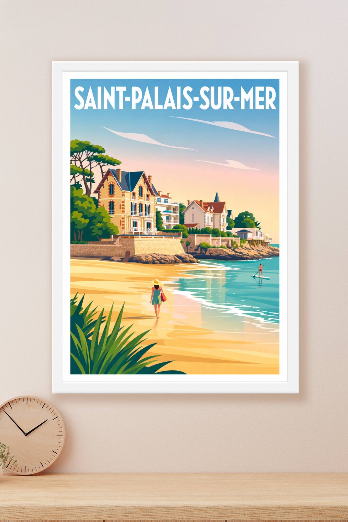 Affiche de Saint-Palais-sur-Mer, poster villas de la côte