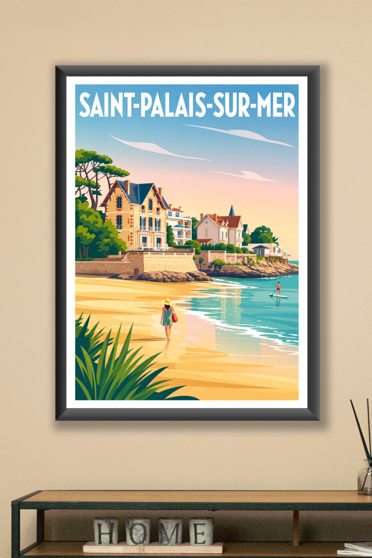 Affiche de Saint-Palais-sur-Mer, poster villas de la côte