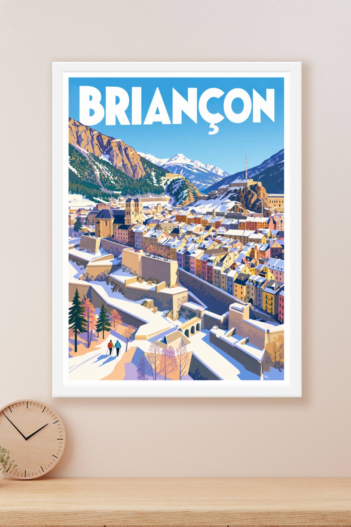 Affiche de Briançon, poster cité Vauban