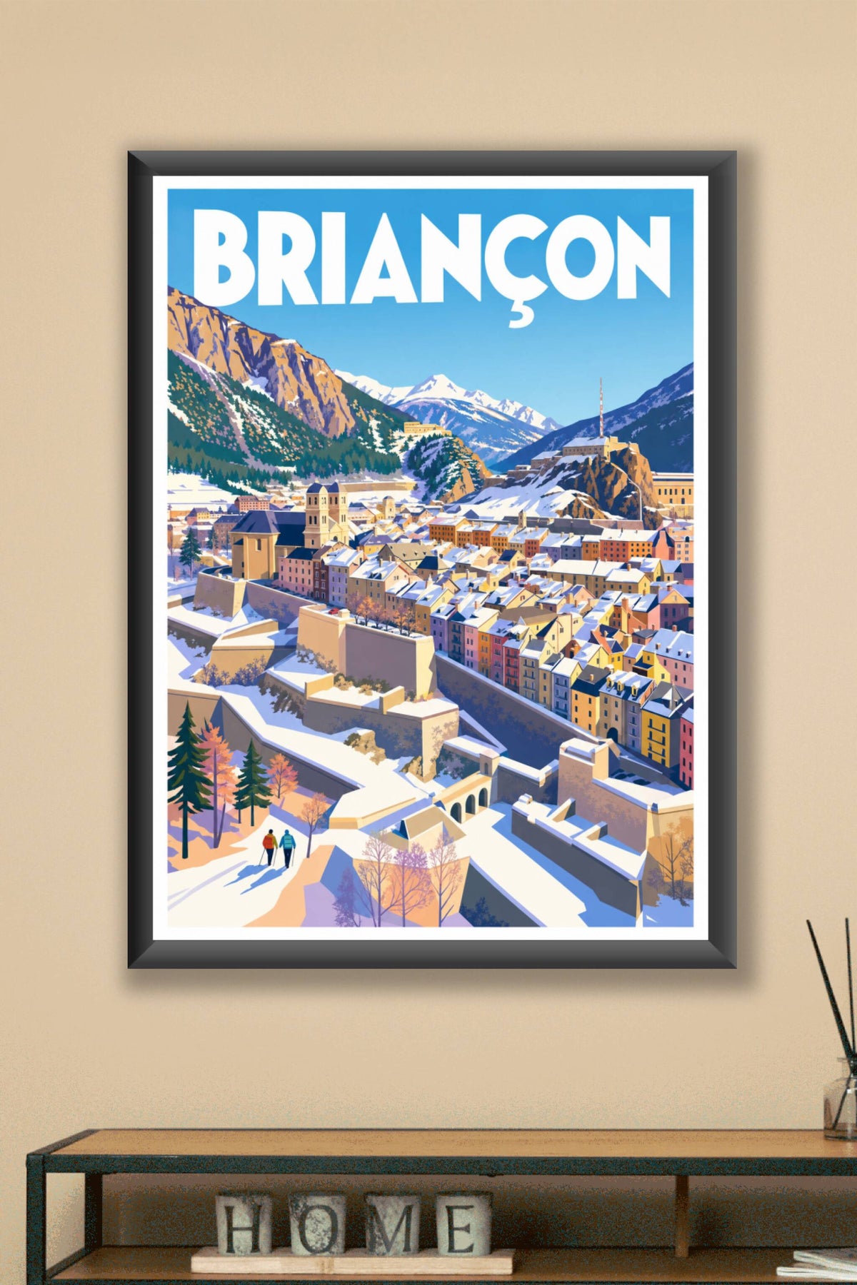 Affiche de Briançon, poster cité Vauban
