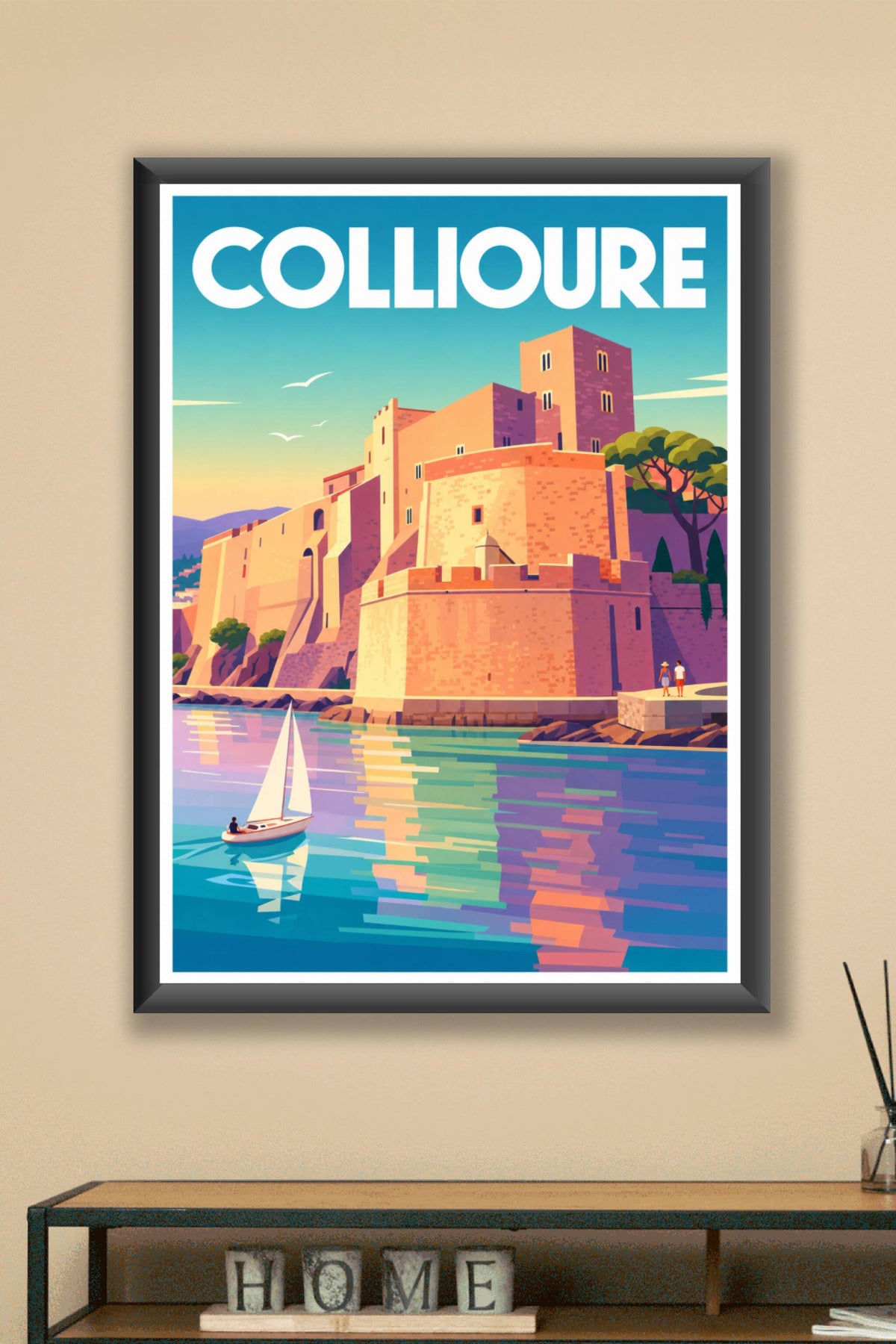 Affiche de Collioure, poster Château Royal