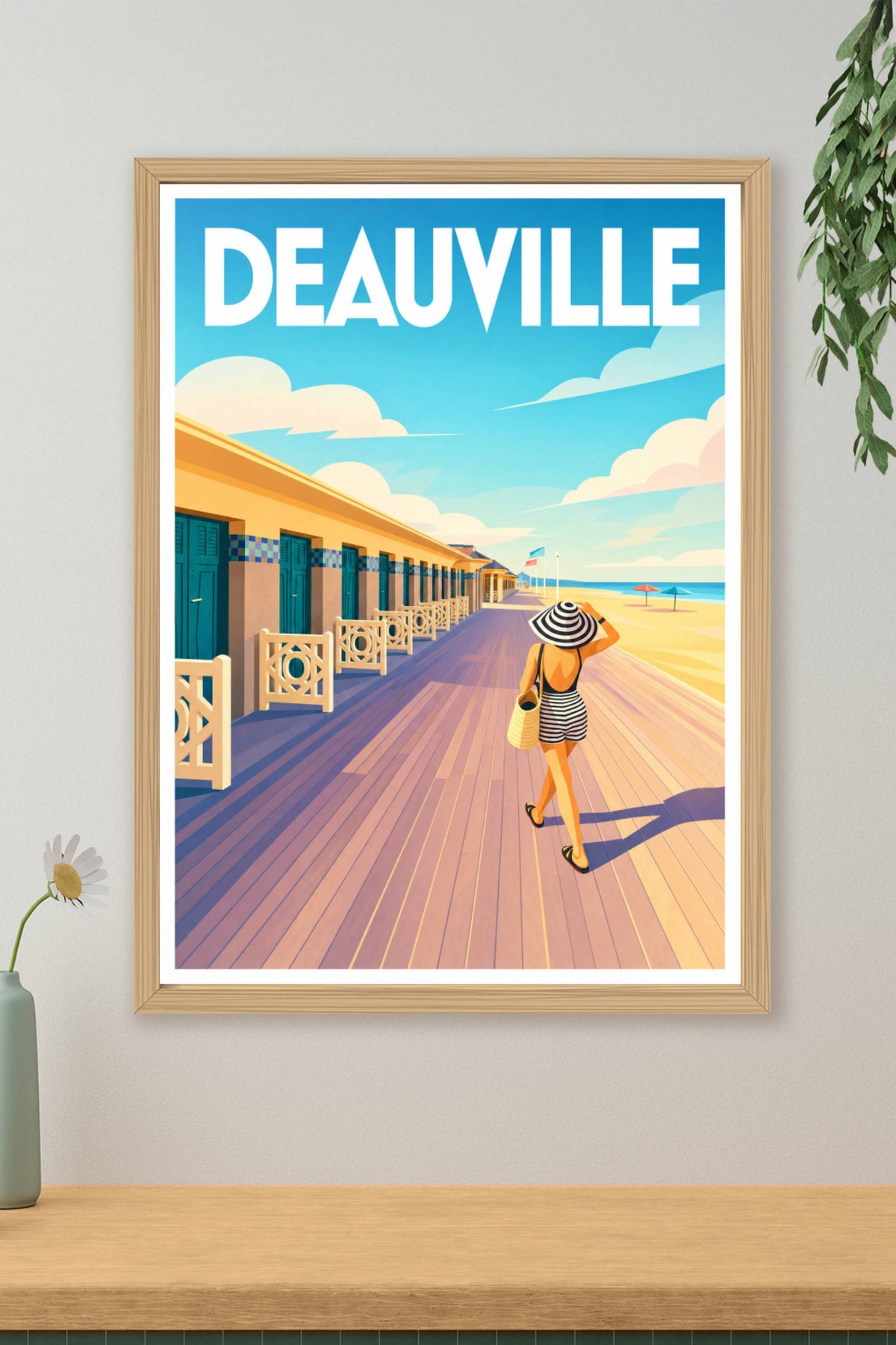 Affiche de Deauville, poster Les Planches