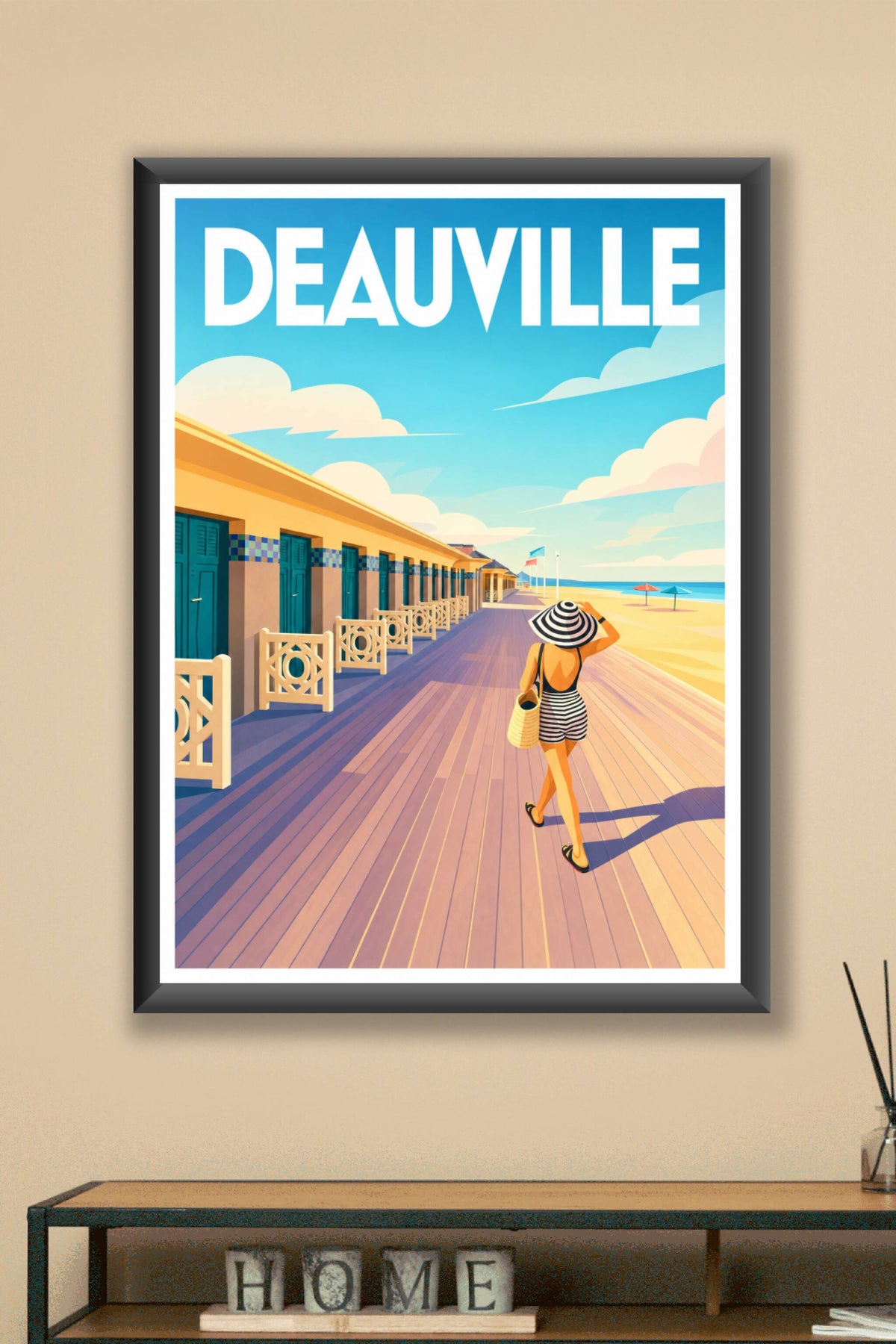Affiche de Deauville, poster Les Planches