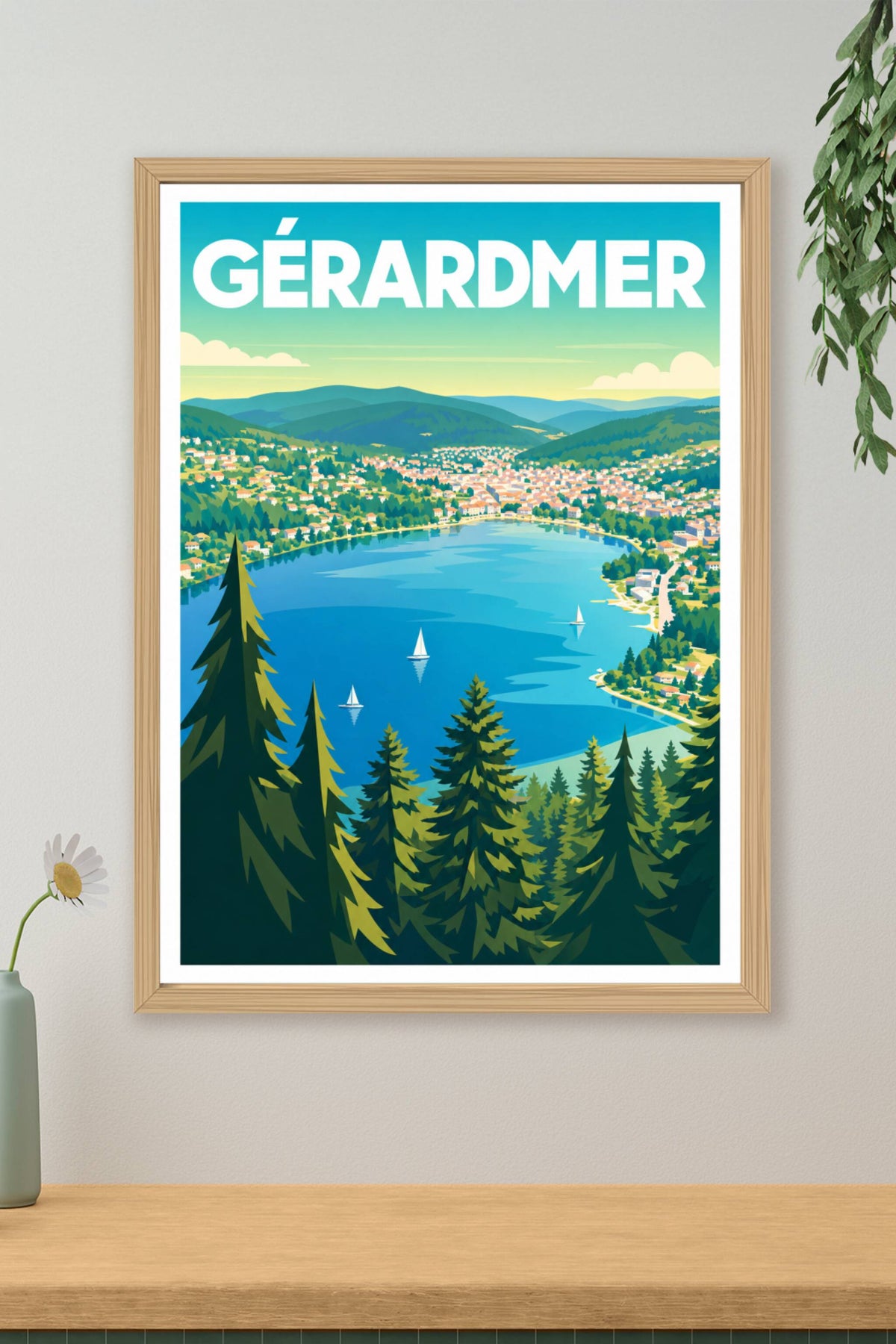Affiche de Gérardmer, poster lac des Vosges