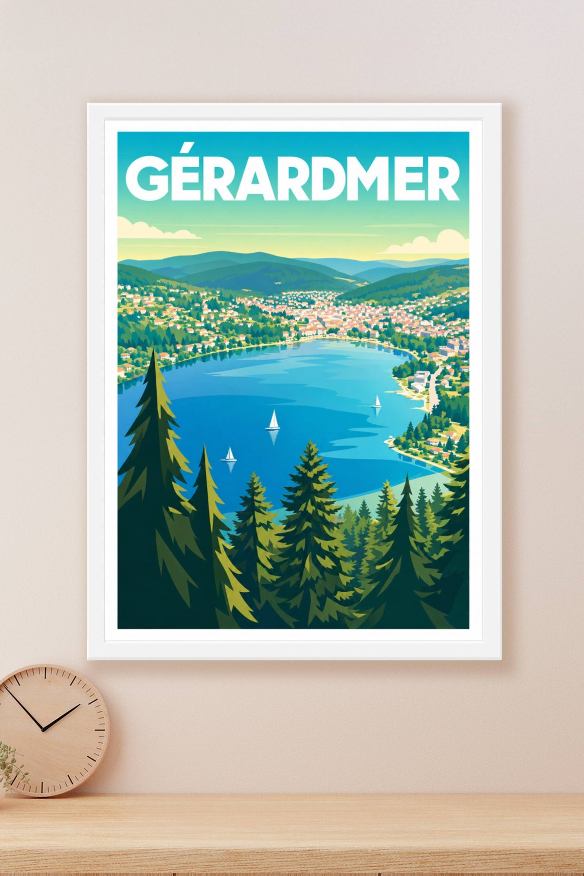 Affiche de Gérardmer, poster lac des Vosges