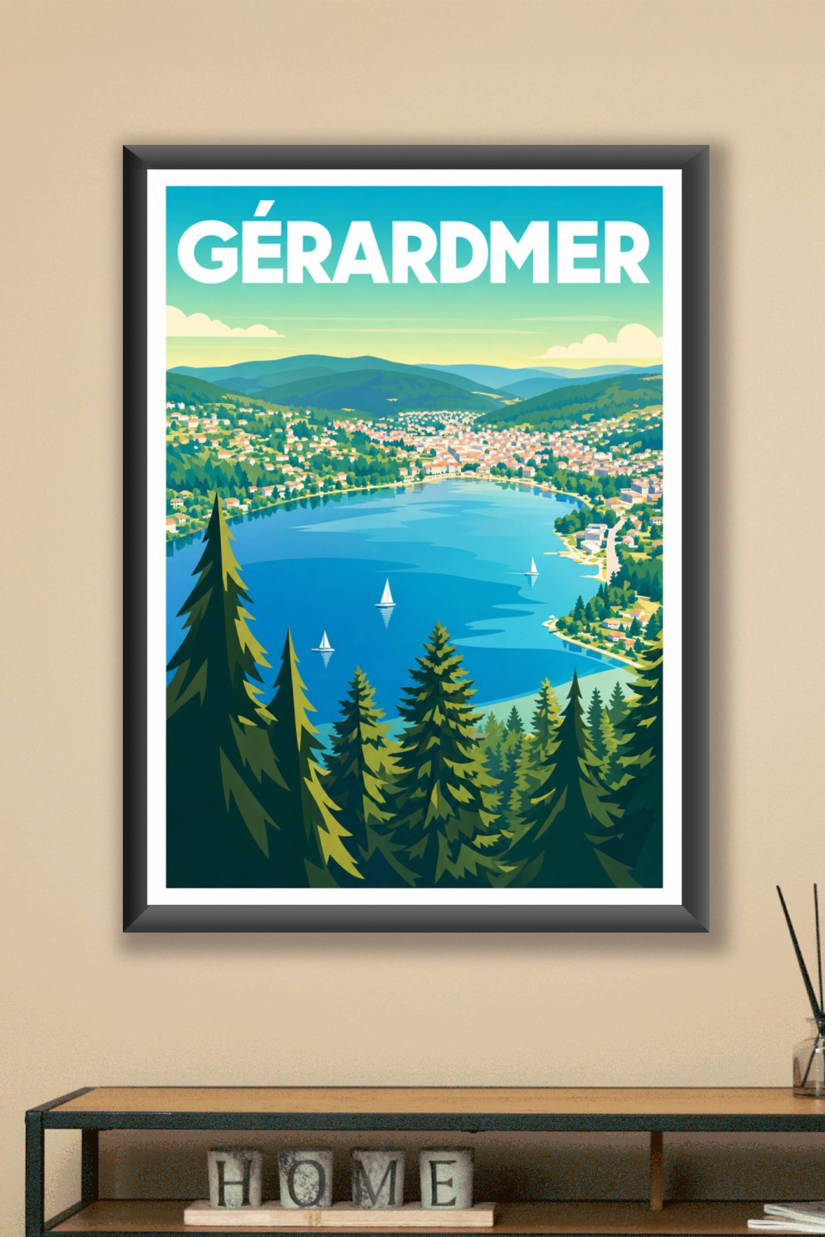Affiche de Gérardmer, poster lac des Vosges