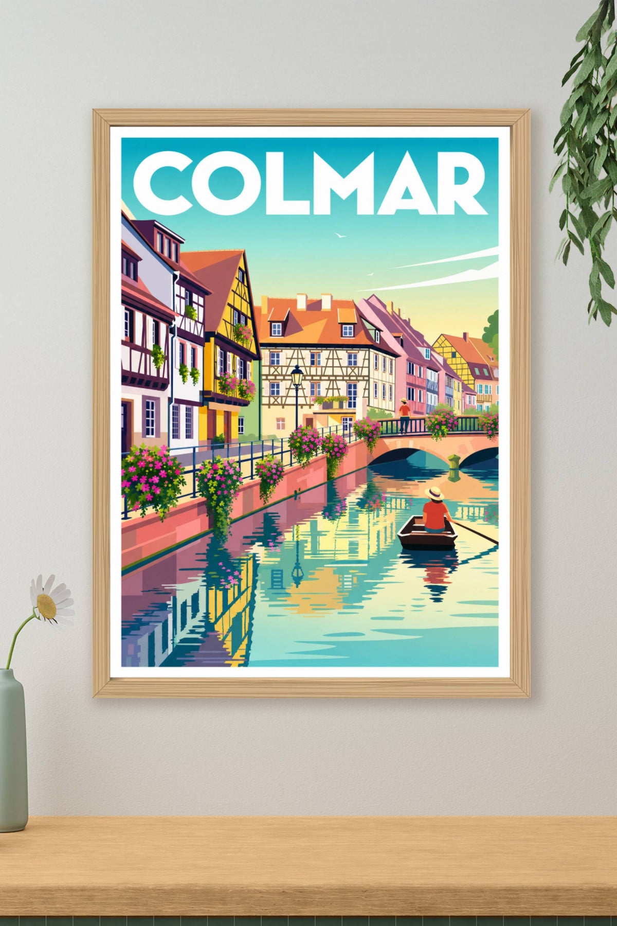 Poster de Colmar, maisons à colombages