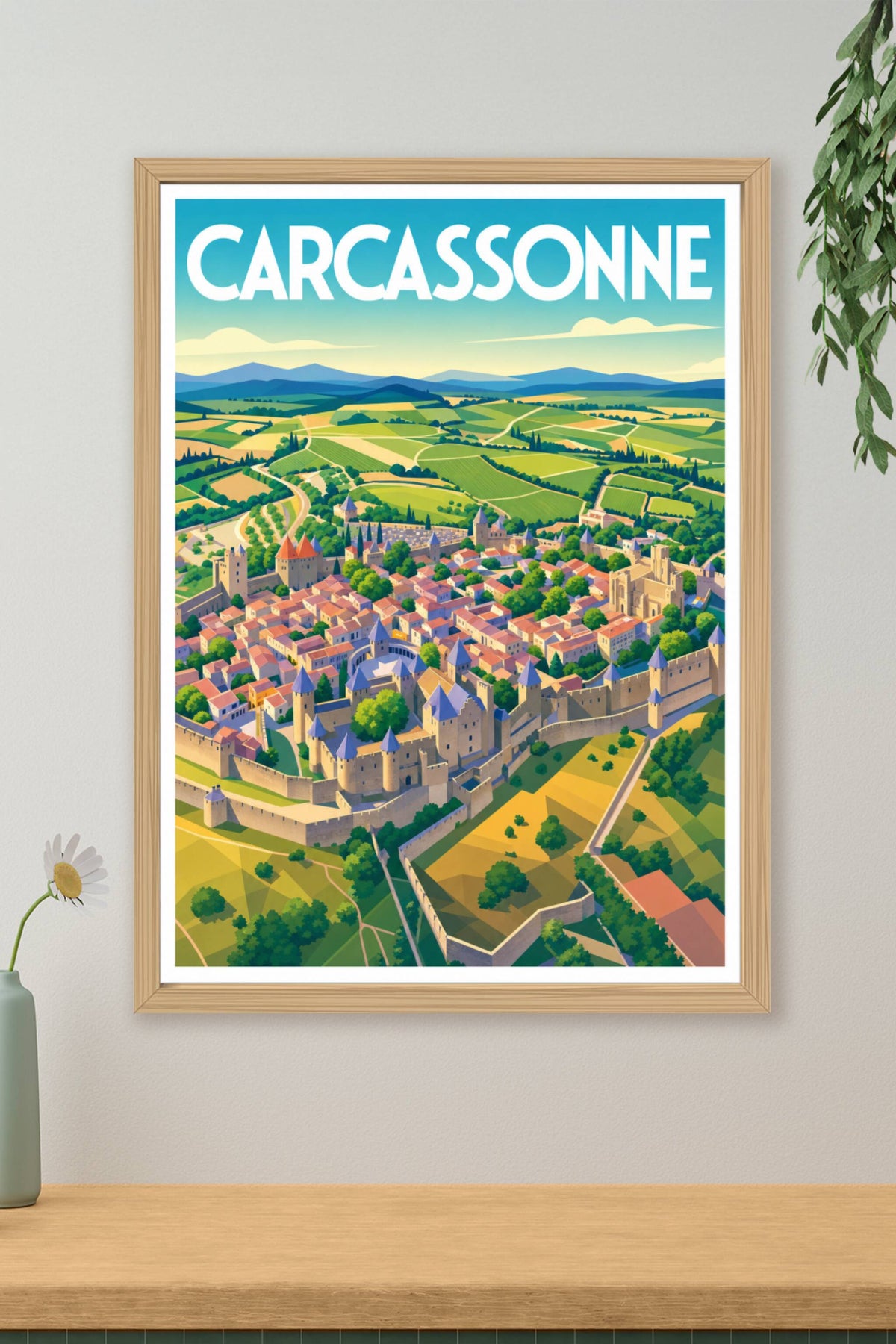 Affiche de Carcassonne, poster cité médiévale