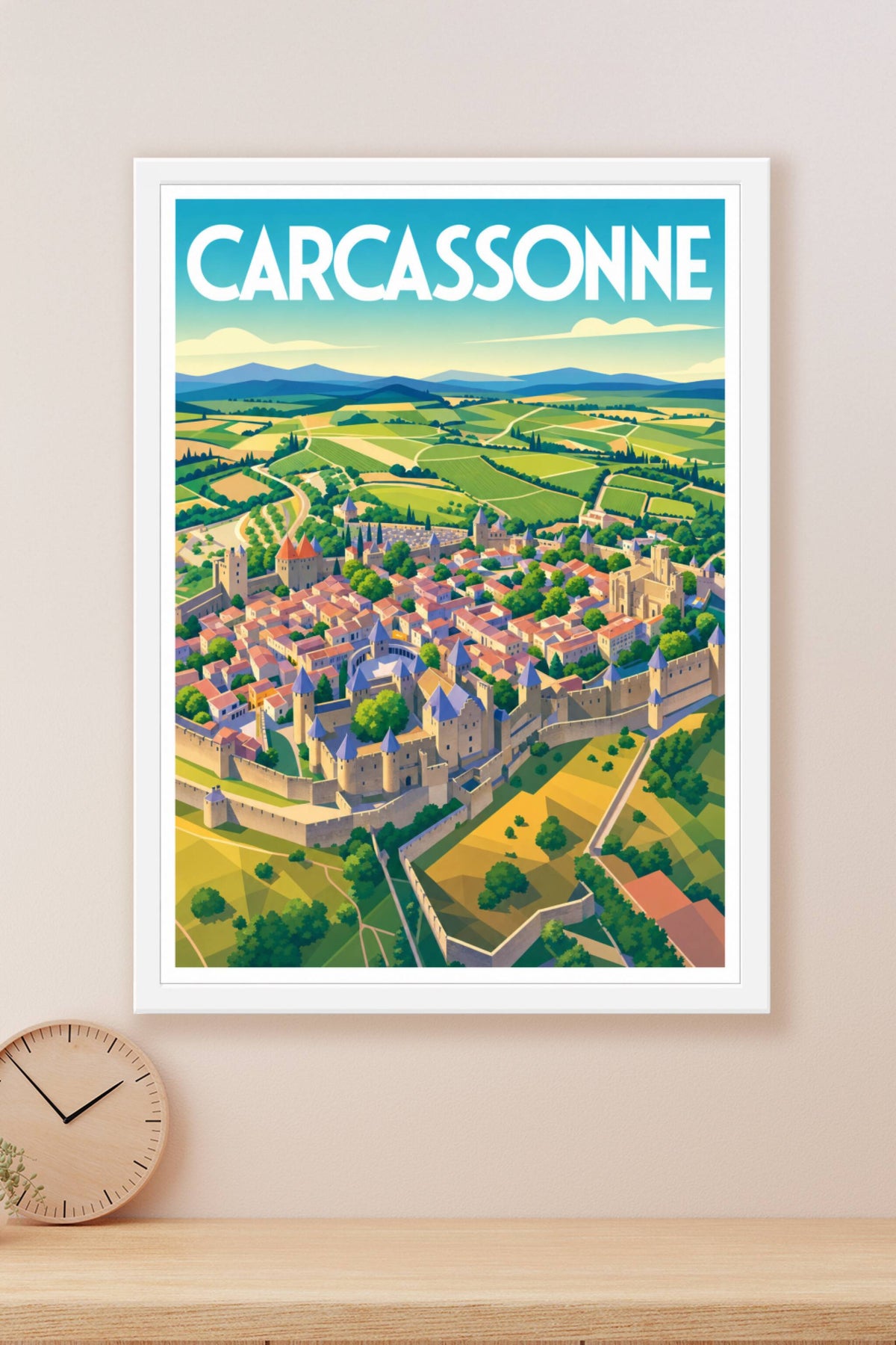 Affiche de Carcassonne, poster cité médiévale