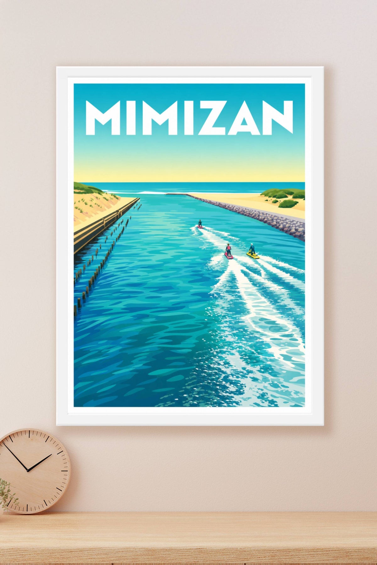 Affiche de Mimizan, poster courant landais