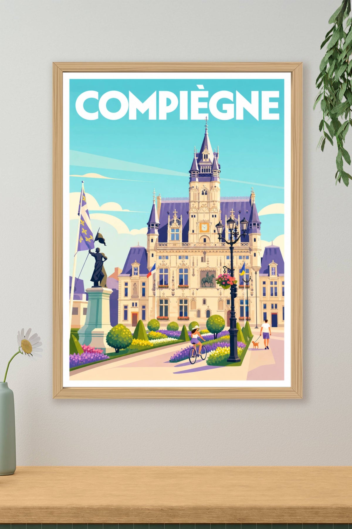 Affiche de Compiègne, l'Hôtel de Ville