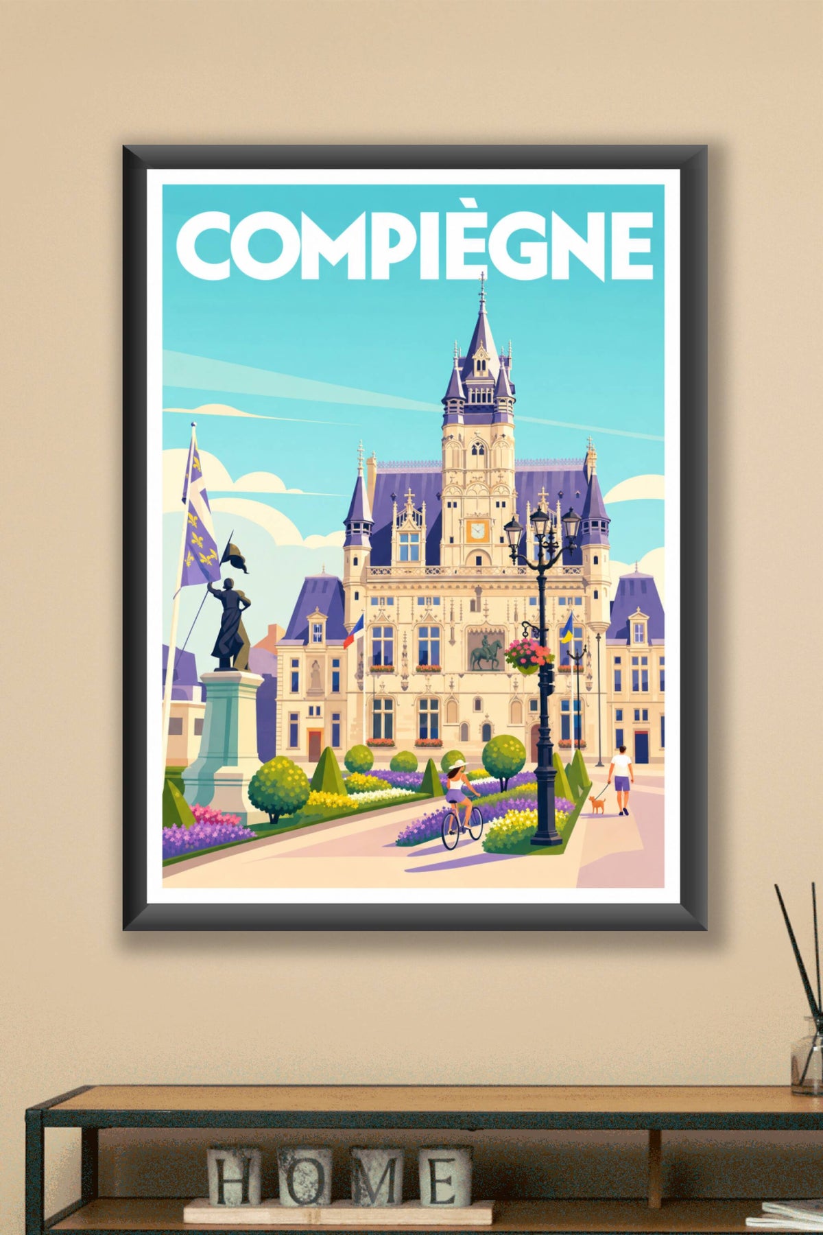 Affiche de Compiègne, l'Hôtel de Ville