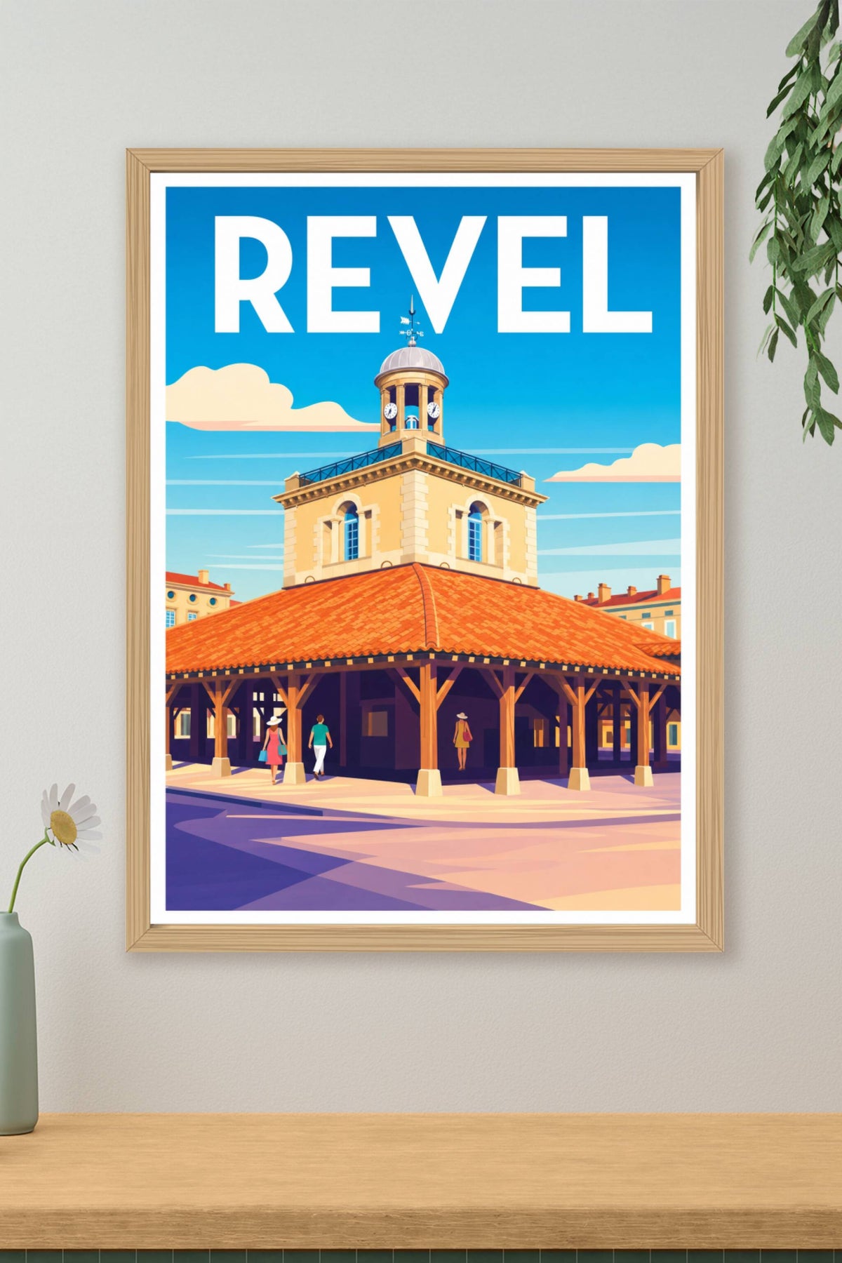 Affiche de Revel, poster halle médiévale