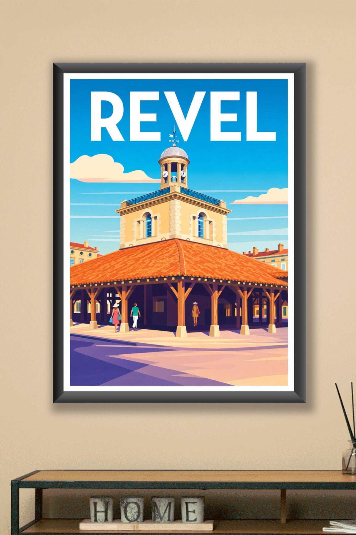 Affiche de Revel, poster halle médiévale