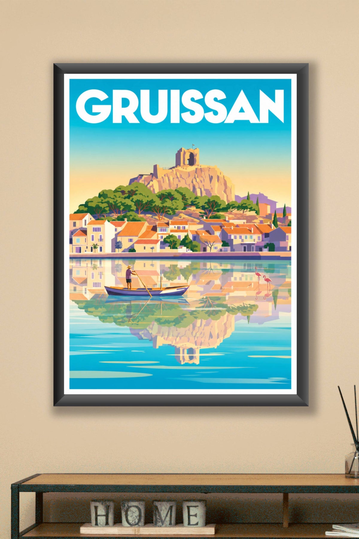 Affiche de Gruissan, poster Tour Barberousse