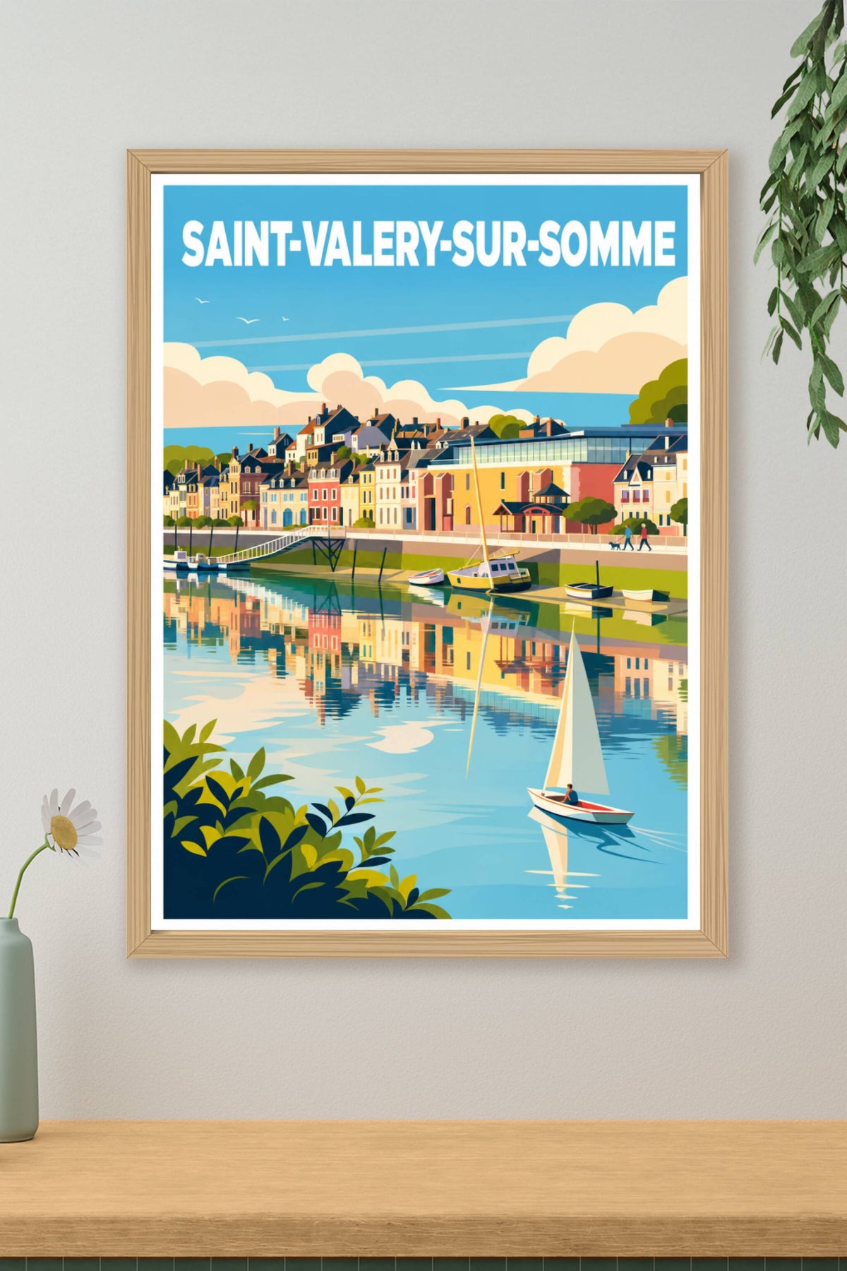 Affiche de Saint-Valery-sur-Somme, poster ville fleurie