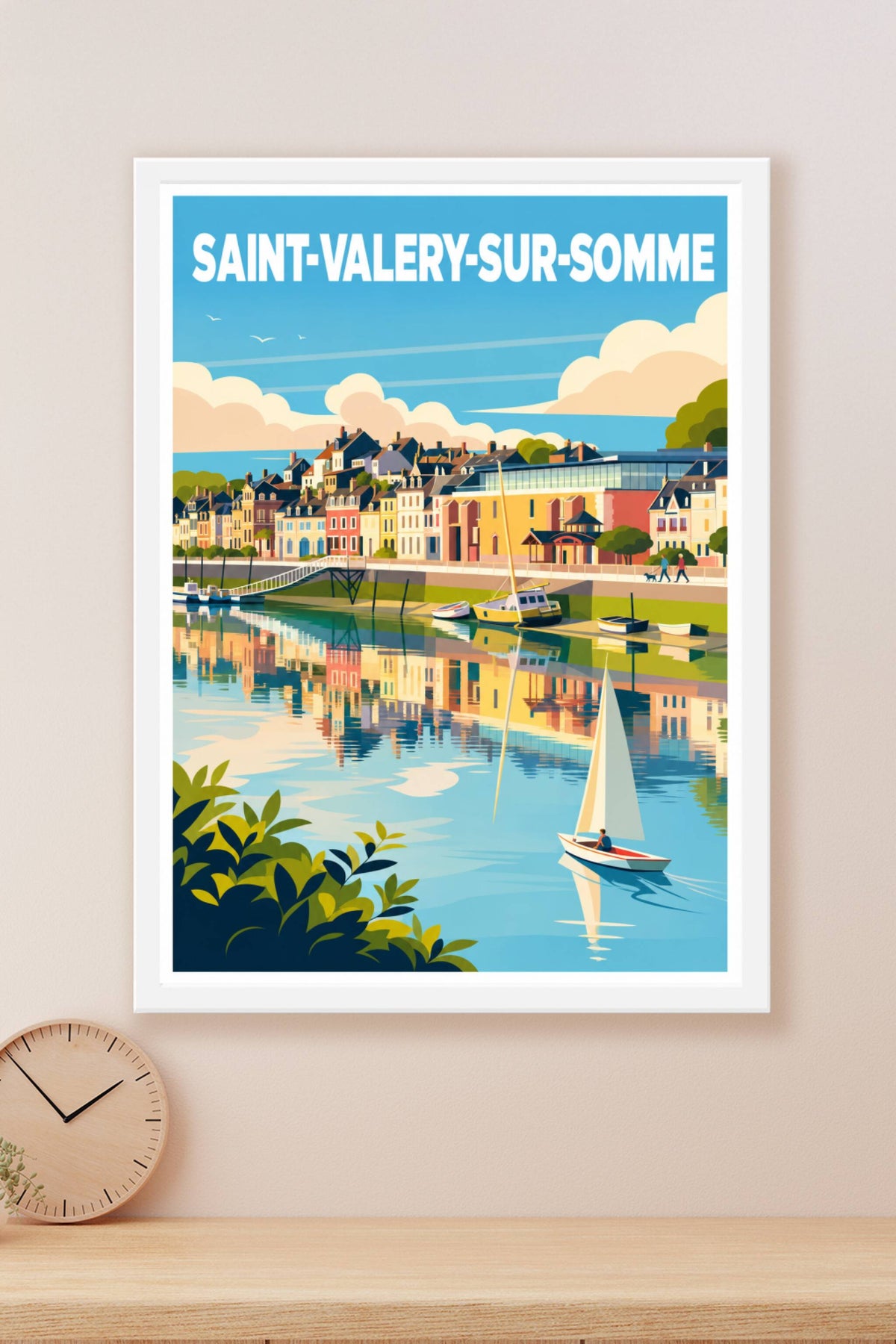 Affiche de Saint-Valery-sur-Somme, poster ville fleurie