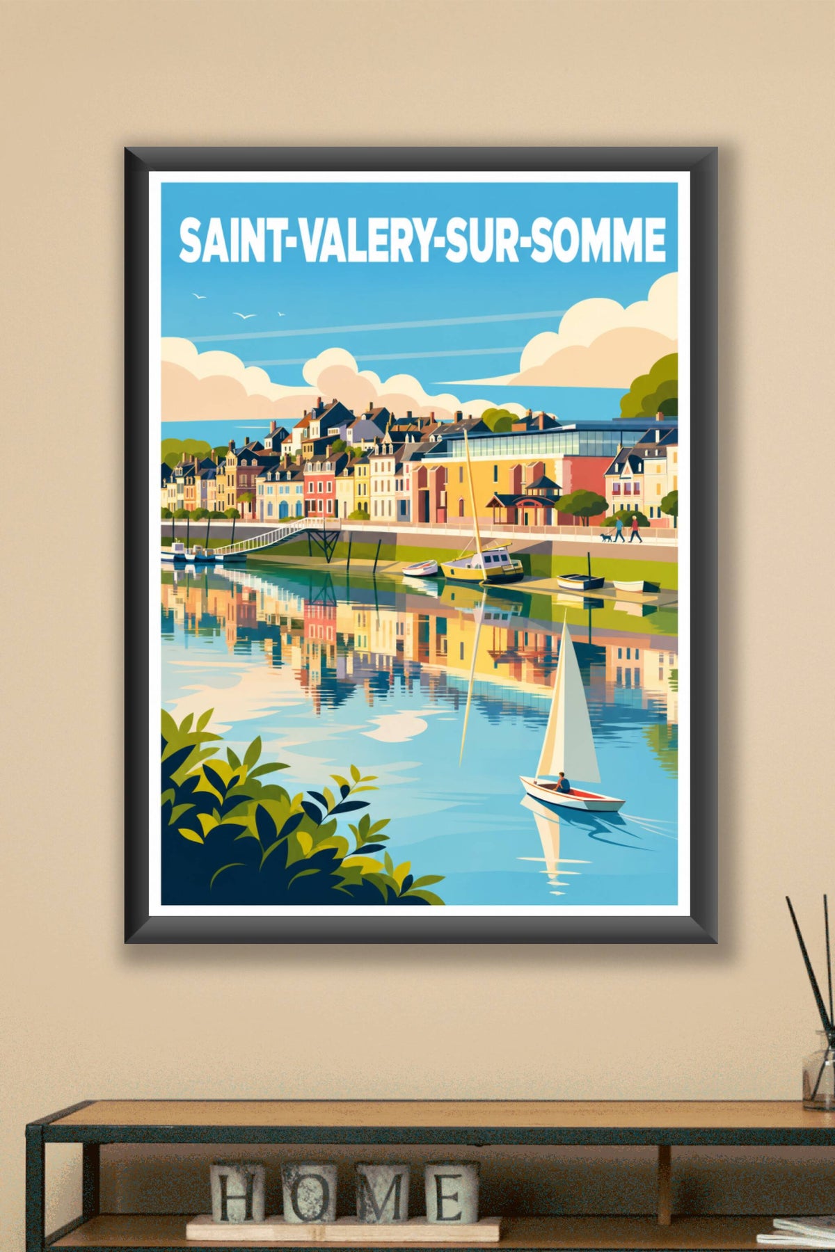 Affiche de Saint-Valery-sur-Somme, poster ville fleurie