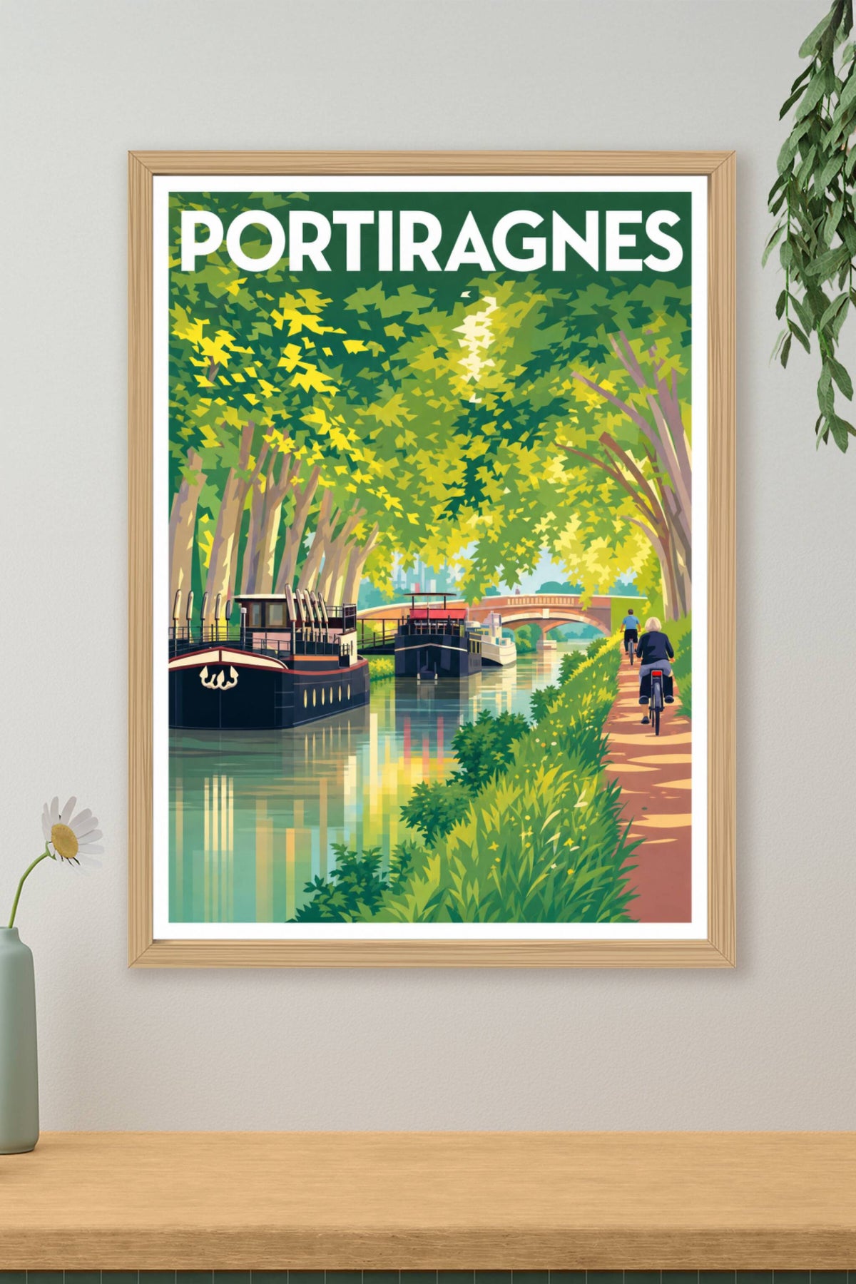 Affiche Portiragnes, poster Canal du Midi