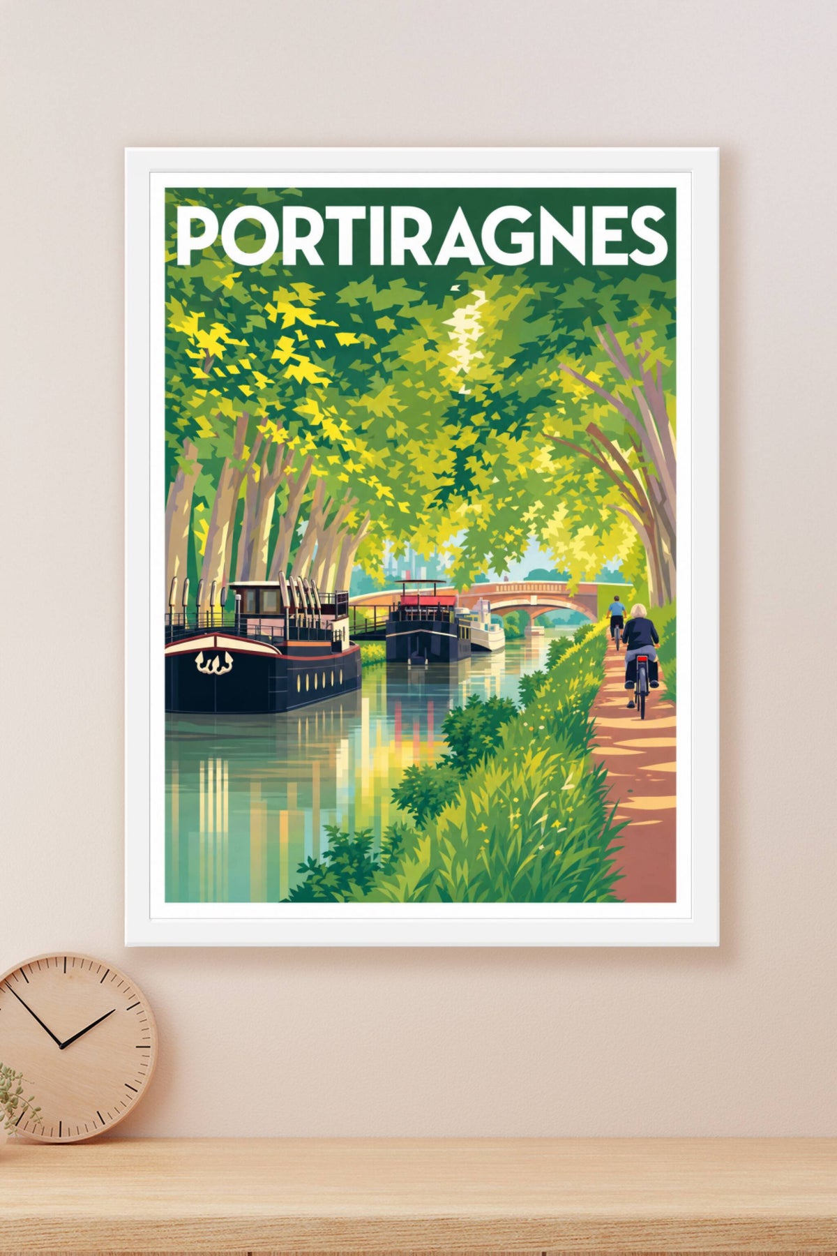Affiche Portiragnes, poster Canal du Midi