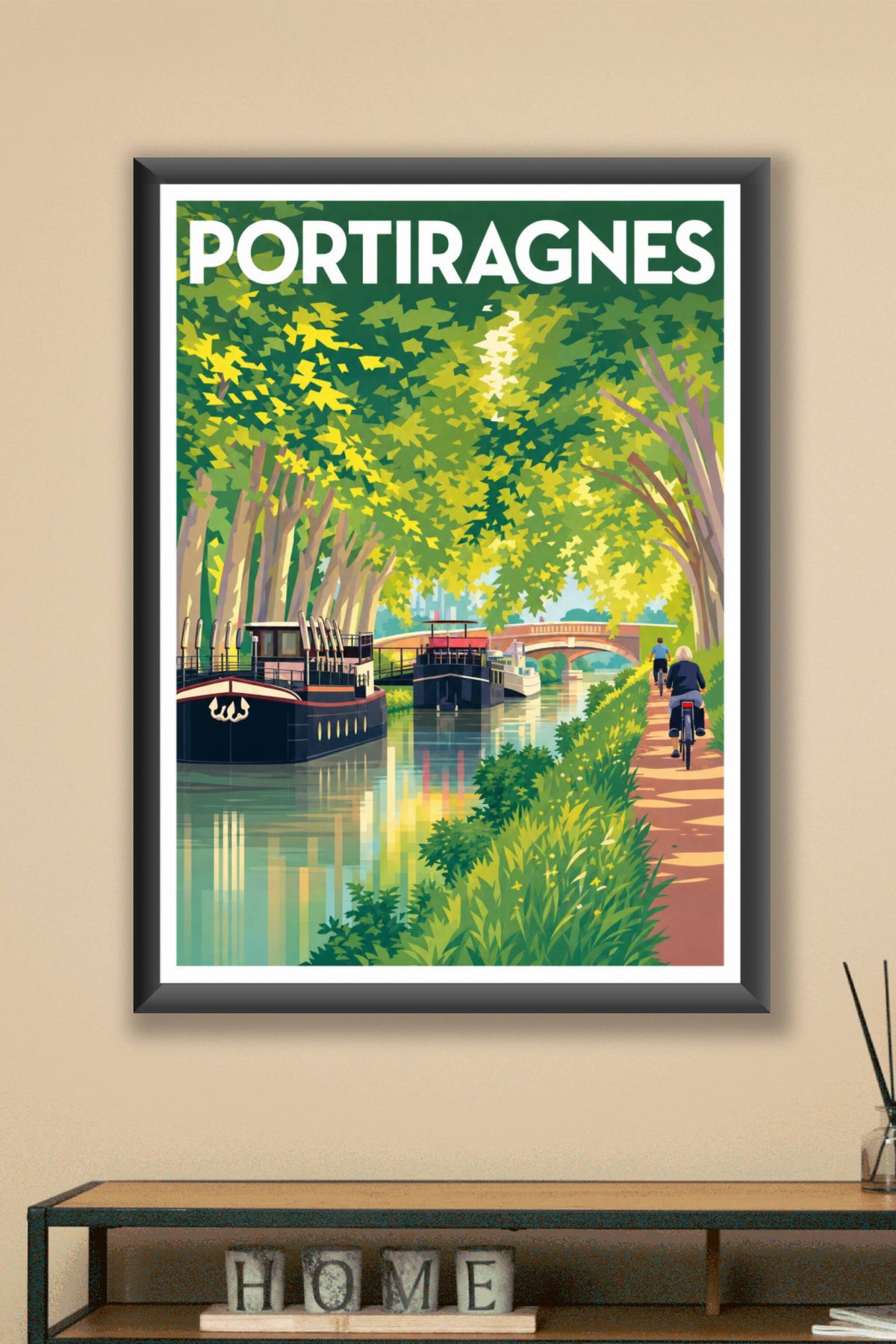 Affiche Portiragnes, poster Canal du Midi