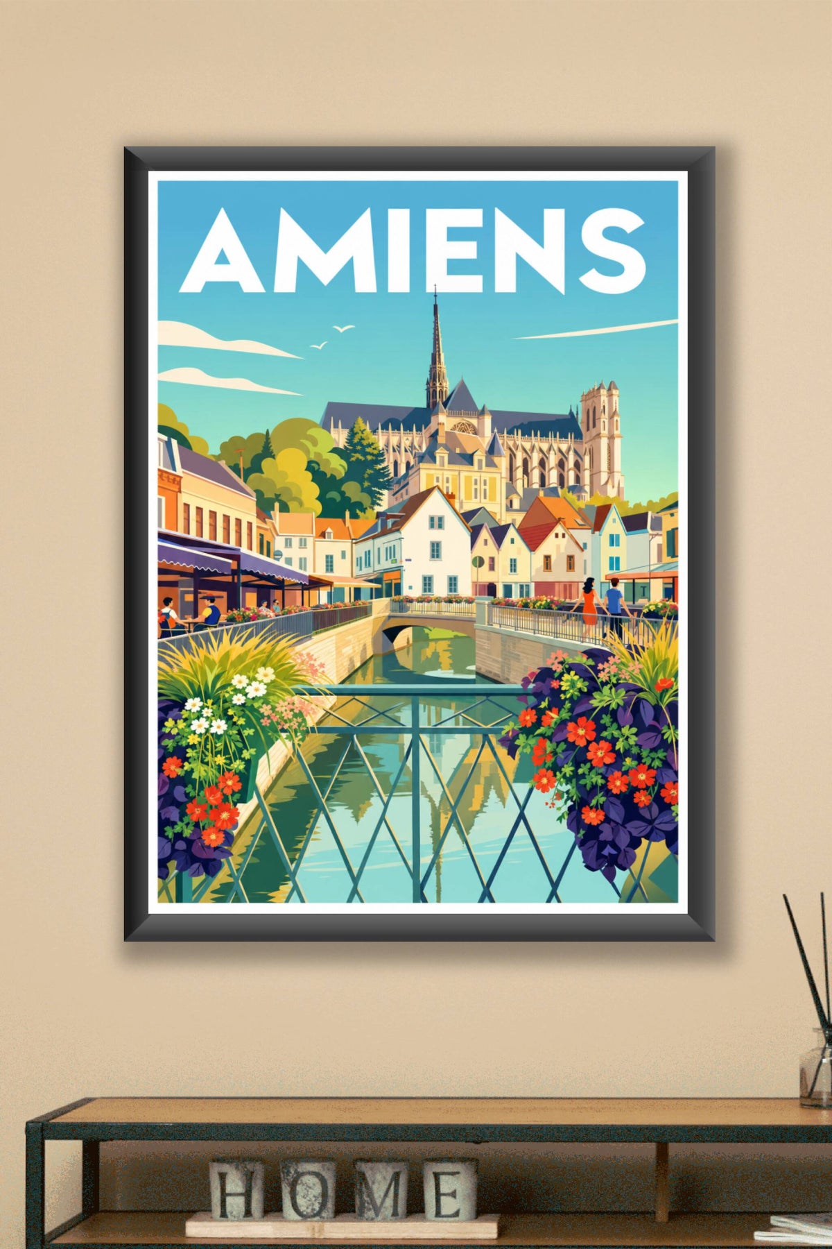 Affiche d'Amiens, poster quartier Saint-Leu