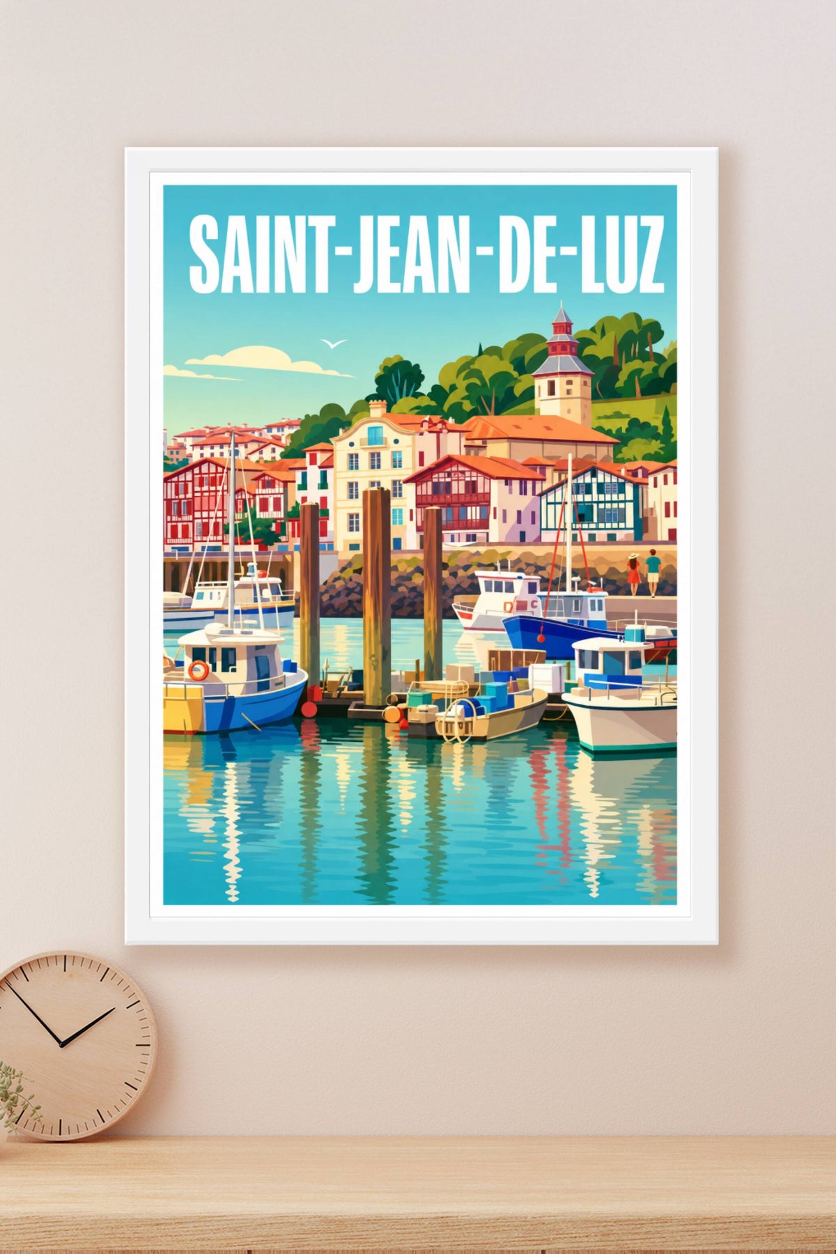 Affiche de Saint-Jean-de-Luz, poster maison basque