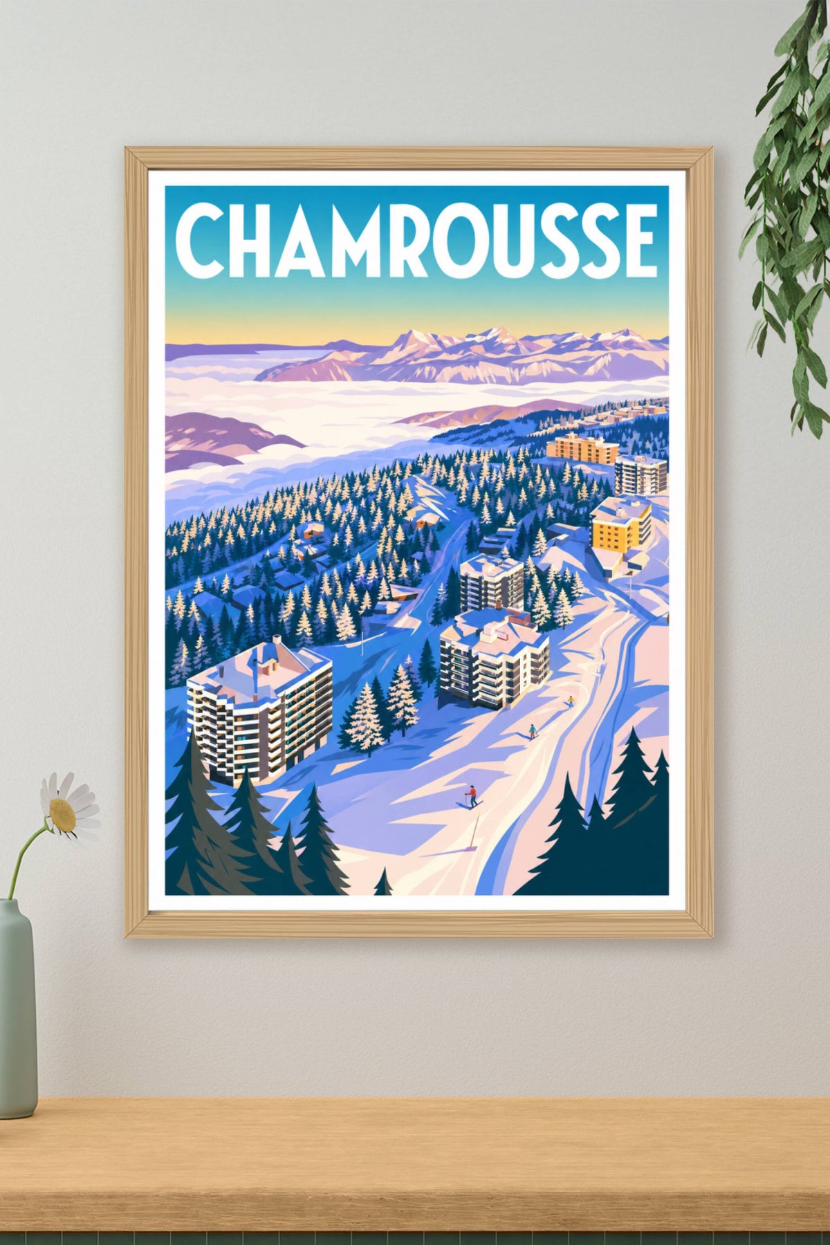 Affiche de Chamrousse, poster station de ski