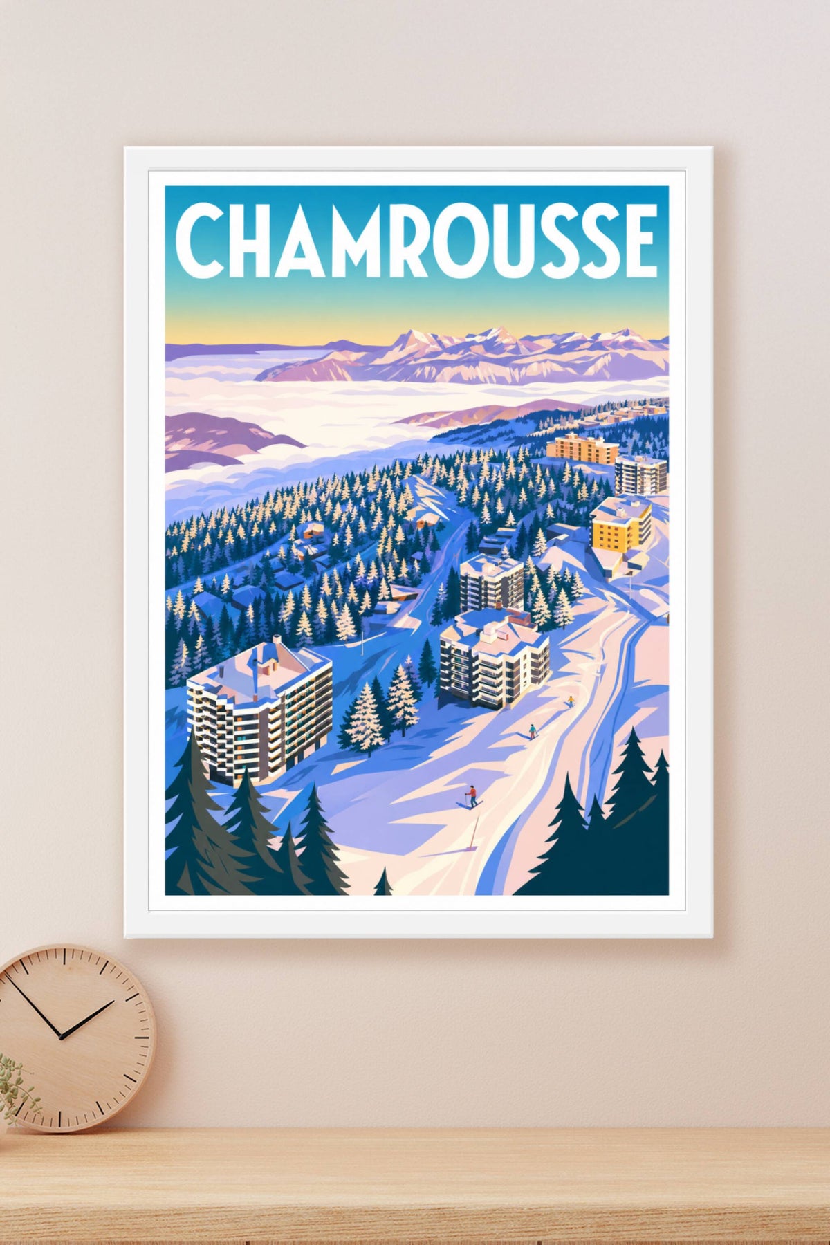 Affiche de Chamrousse, poster station de ski