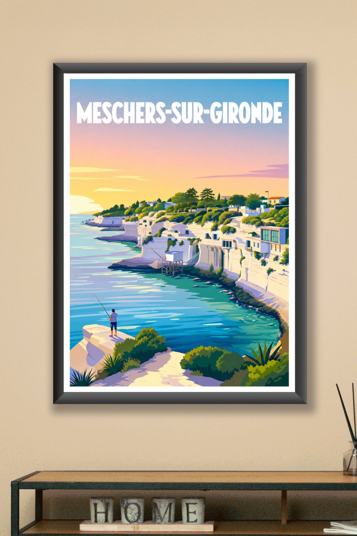 Affiche de Meschers-sur-Gironde, poster grottes