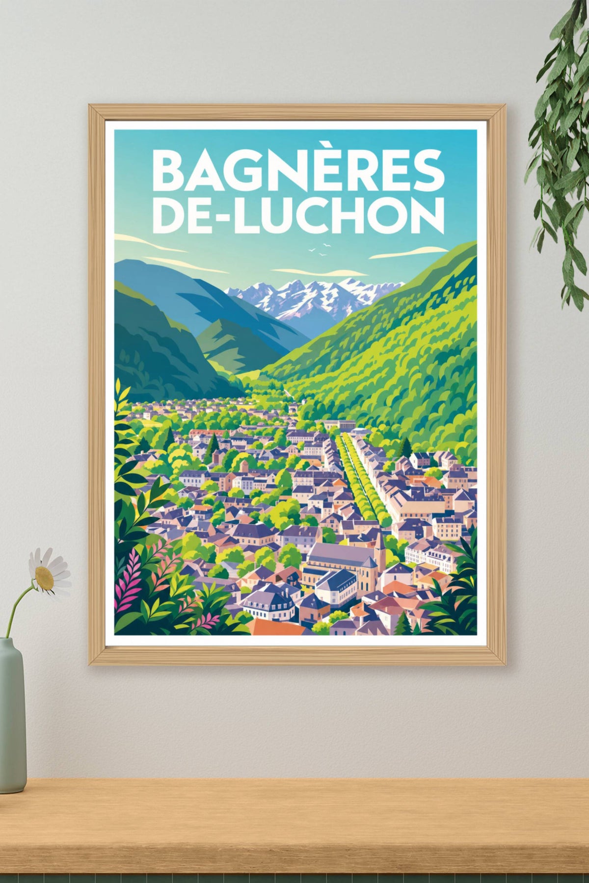 Affiche de Bagnères-de-Luchon, poster Pyrénées