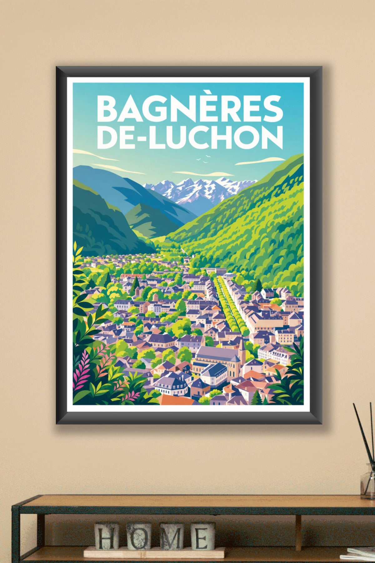 Affiche de Bagnères-de-Luchon, poster Pyrénées