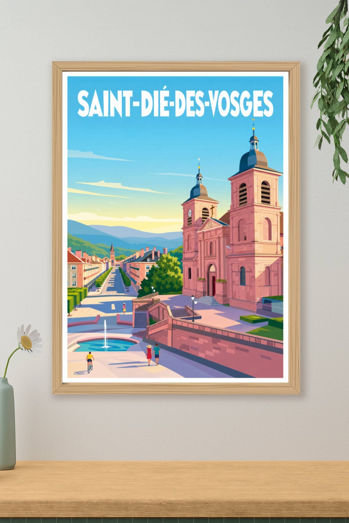 Affiche de Saint-Dié-des-Vosges, poster Cathédrale