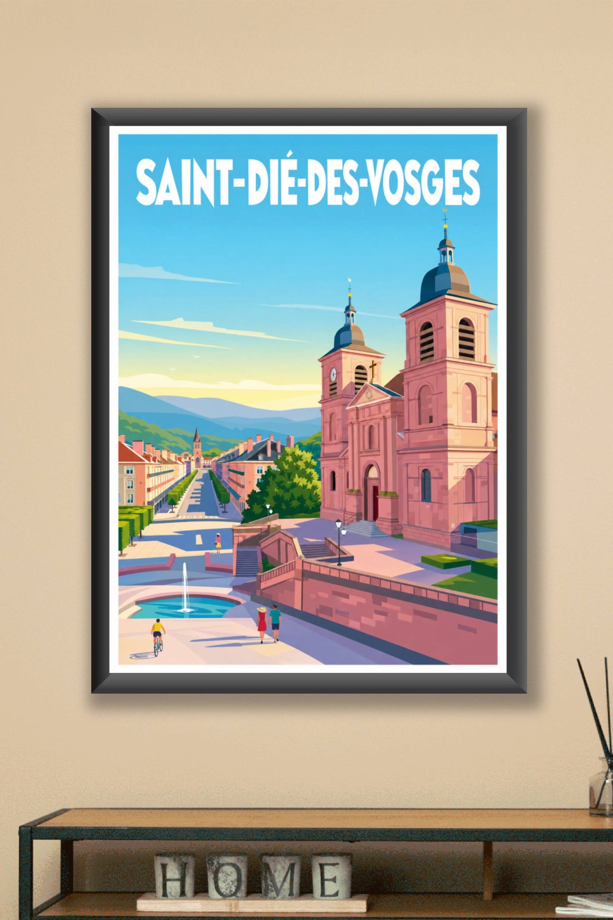 Affiche de Saint-Dié-des-Vosges, poster Cathédrale