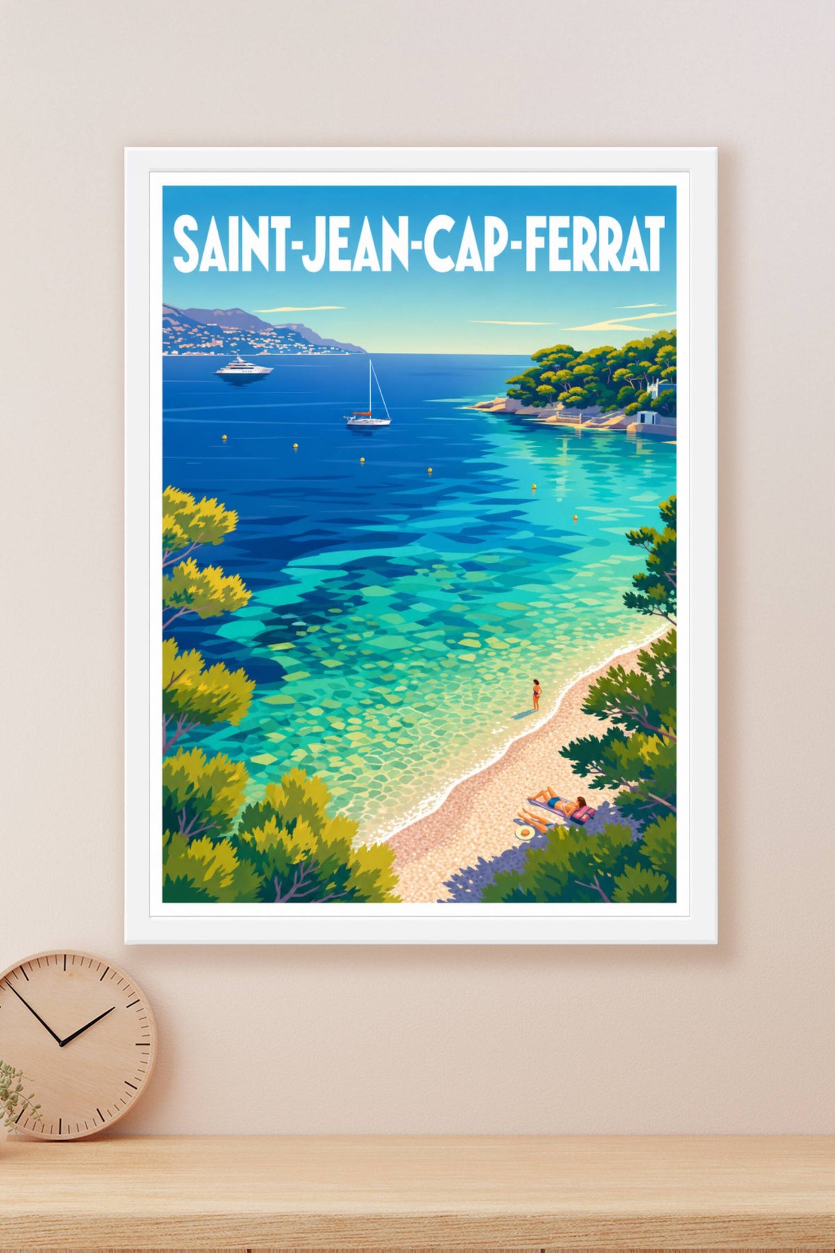Affiche Saint-Jean-Cap-Ferrat, poster Côte d'Azur