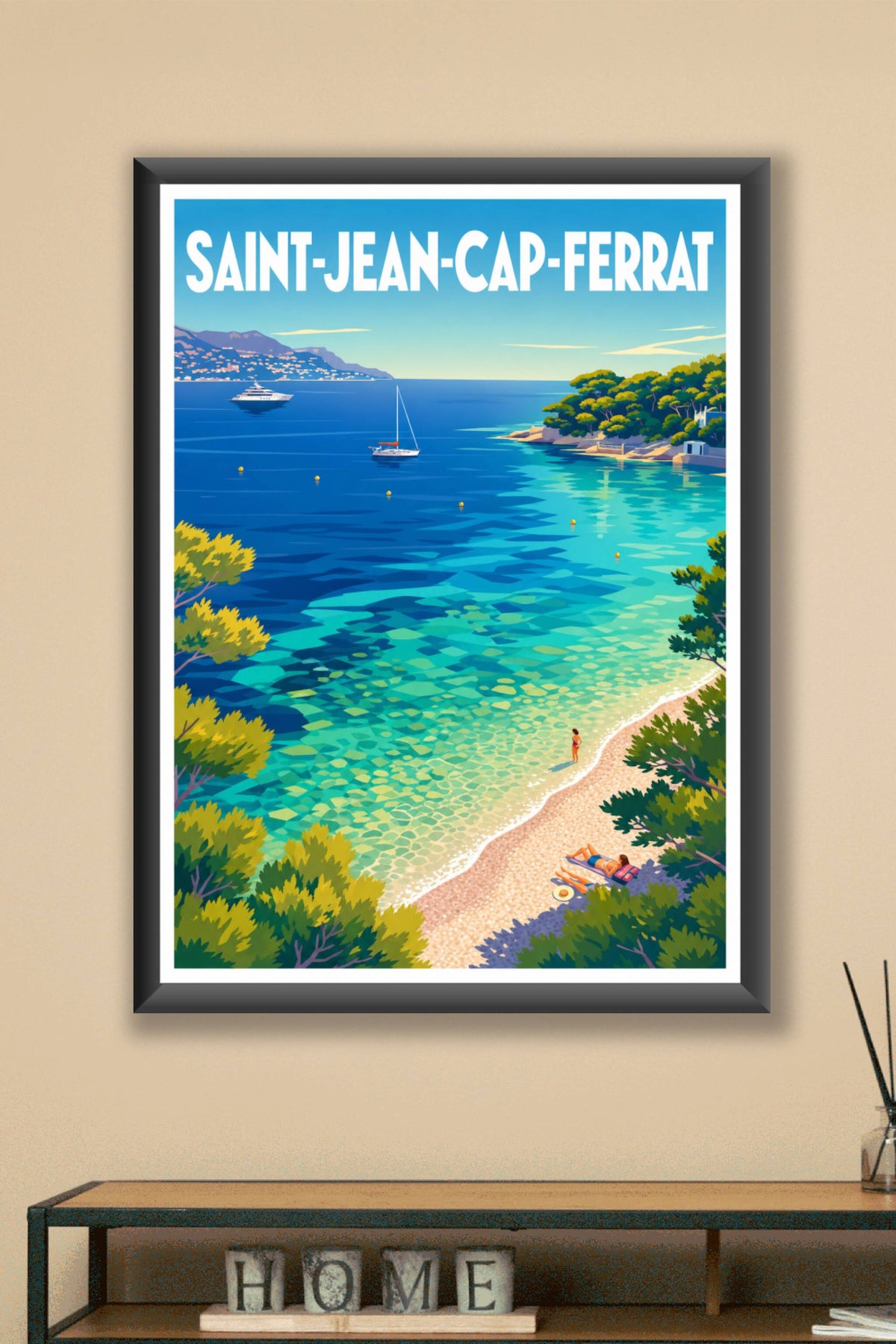 Affiche Saint-Jean-Cap-Ferrat, poster Côte d'Azur
