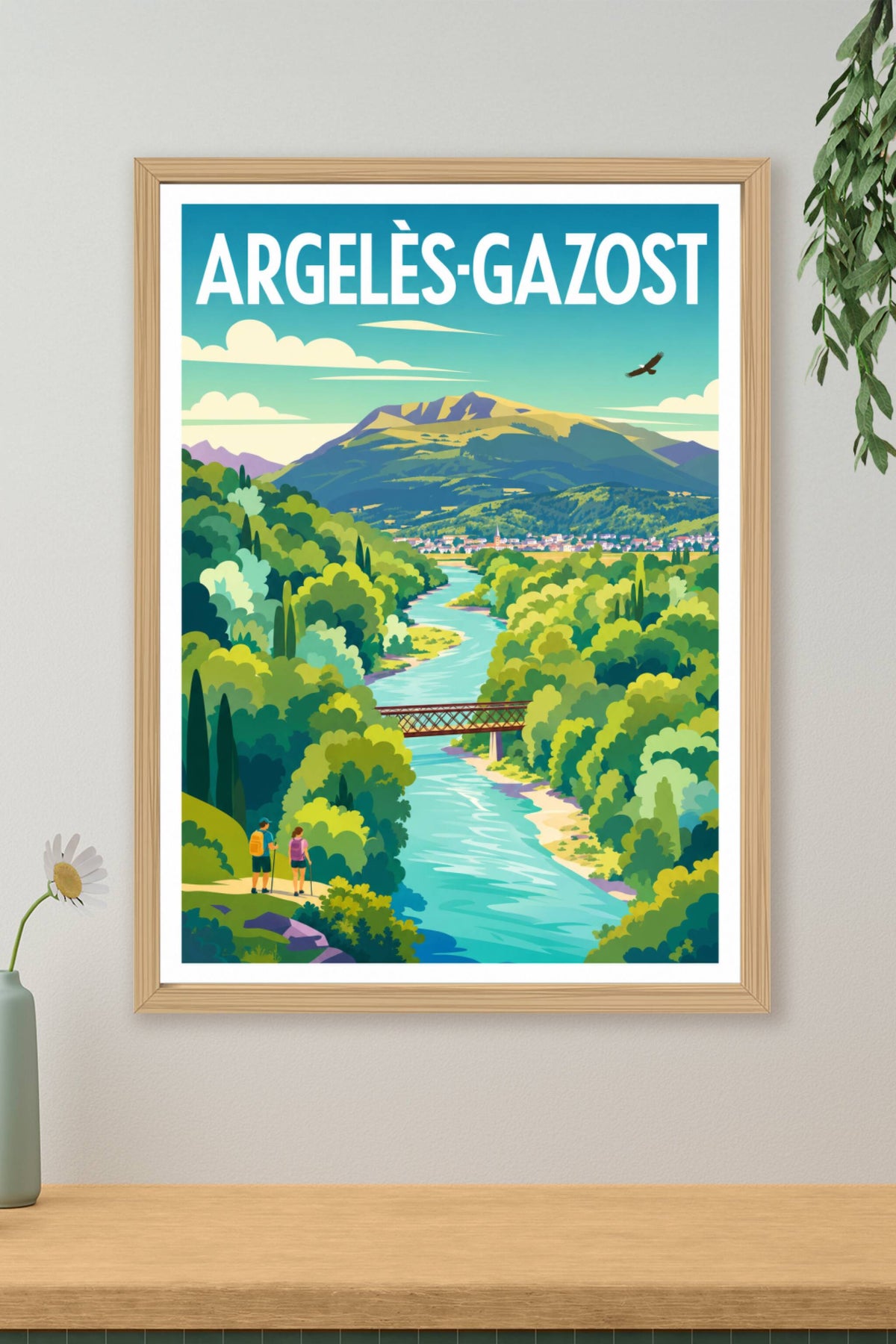 Affiche d'Argelès-Gazost, poster montagne