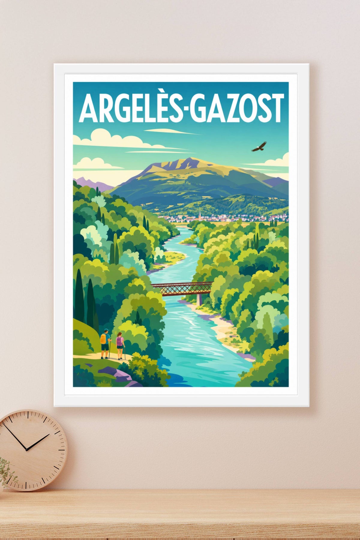 Affiche d'Argelès-Gazost, poster montagne