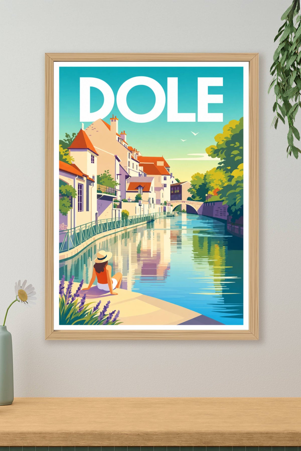 Affiche de Dole, poster canal des Tanneurs