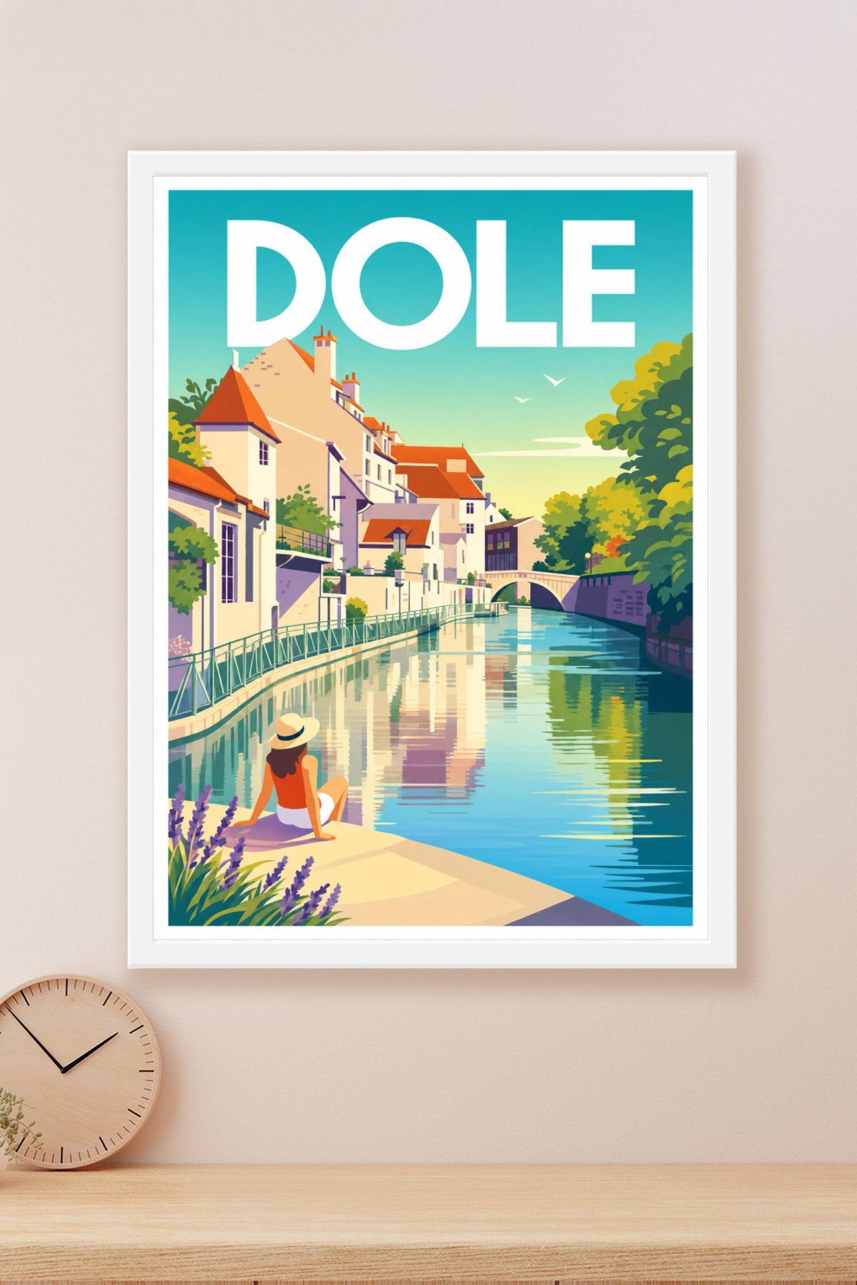 Affiche de Dole, poster canal des Tanneurs