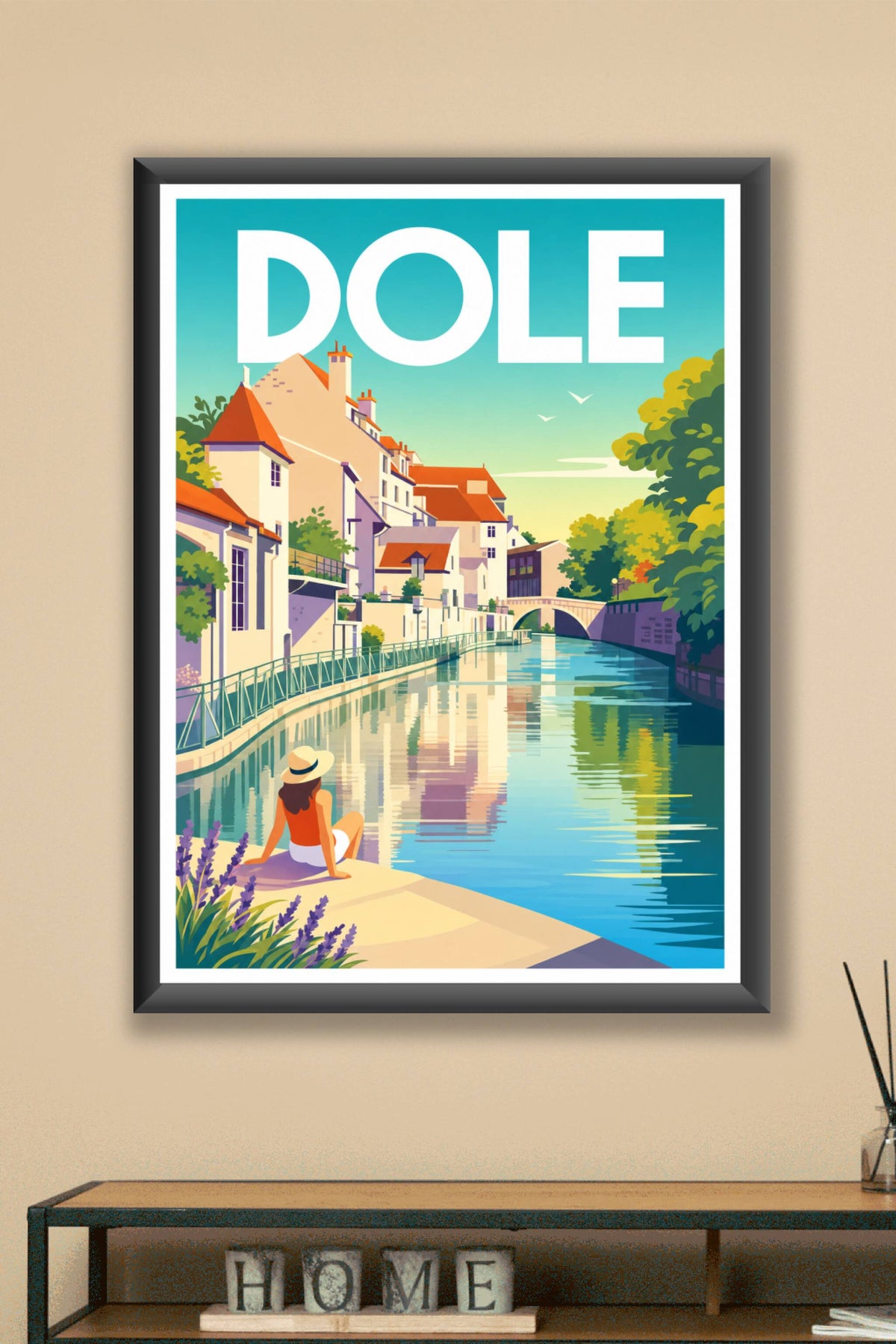 Affiche de Dole, poster canal des Tanneurs