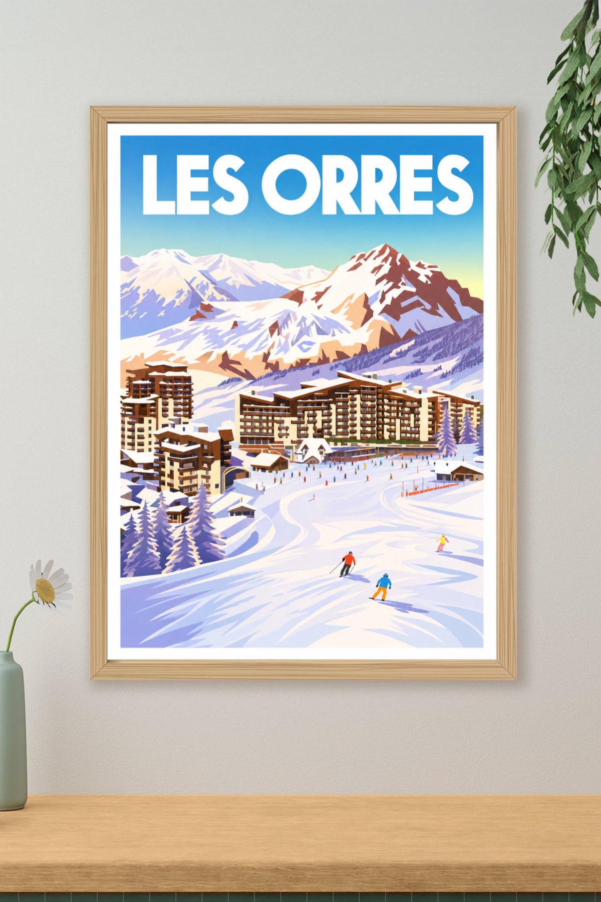 Affiche des Orres, poster station de ski