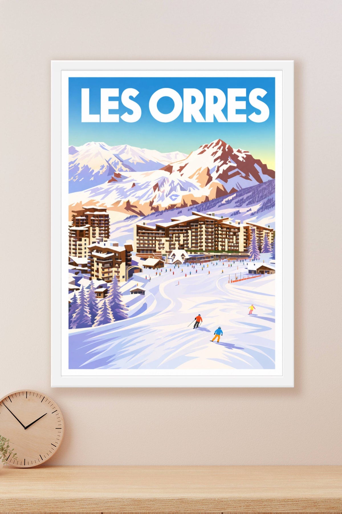 Affiche des Orres, poster station de ski