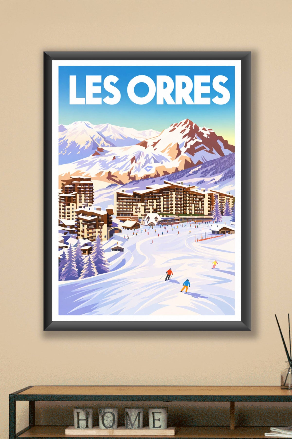 Affiche des Orres, poster station de ski